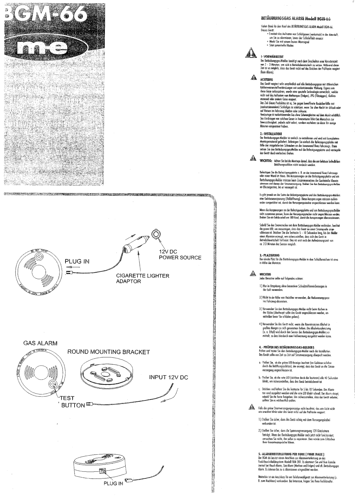 m-e BGM 66 User guide