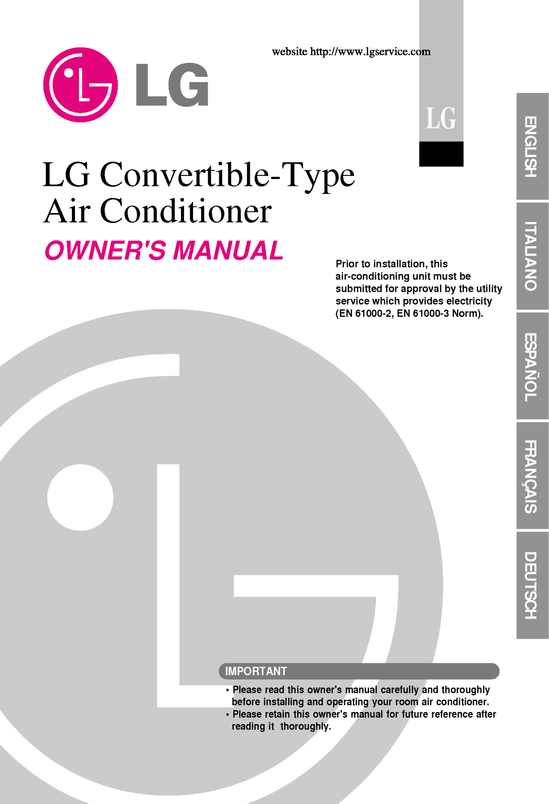 LG UV24AH NBA, AVNC246BLAA User Manual