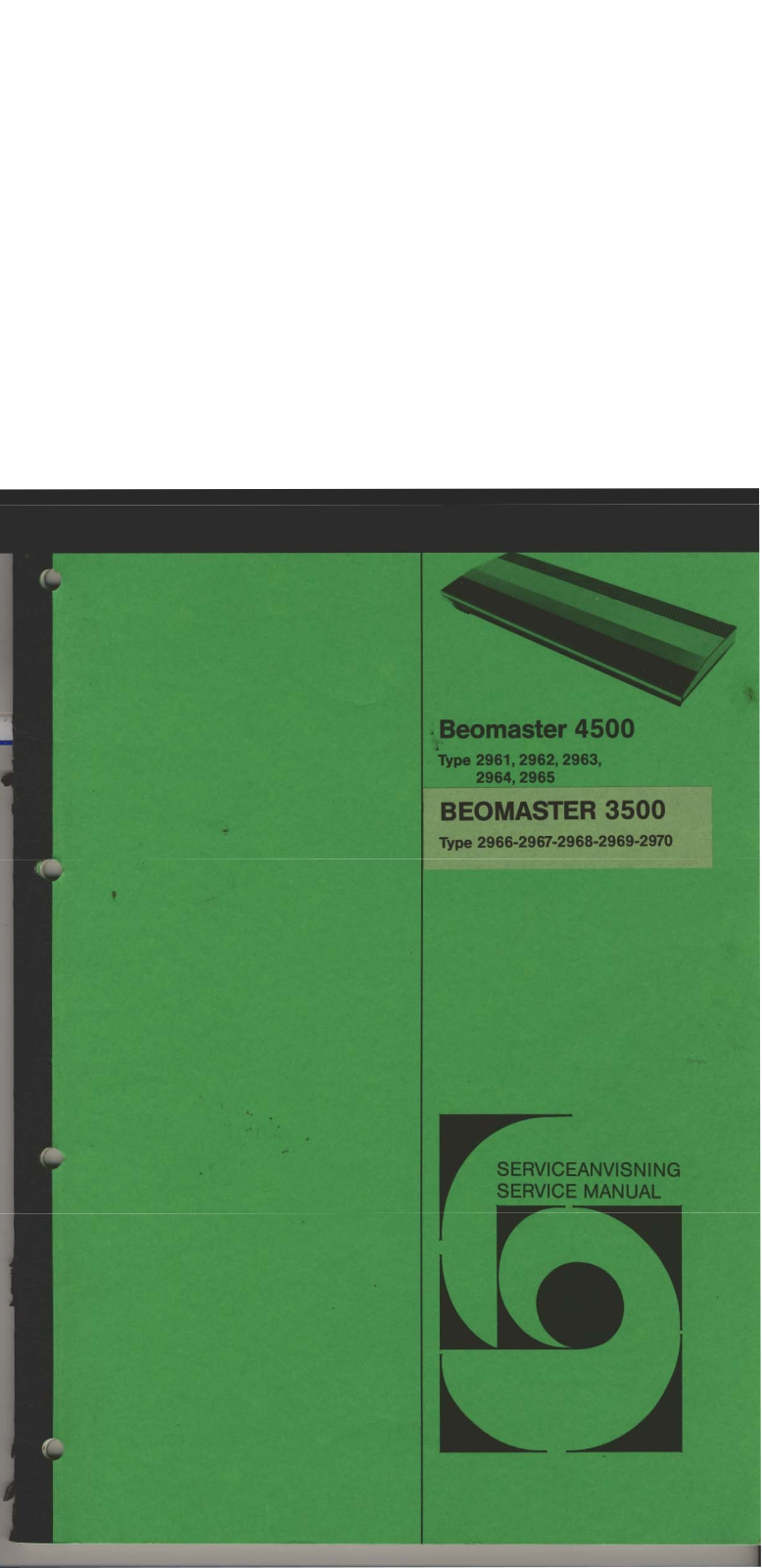 Bang Olufsen Beomaster 4500 Service Manual