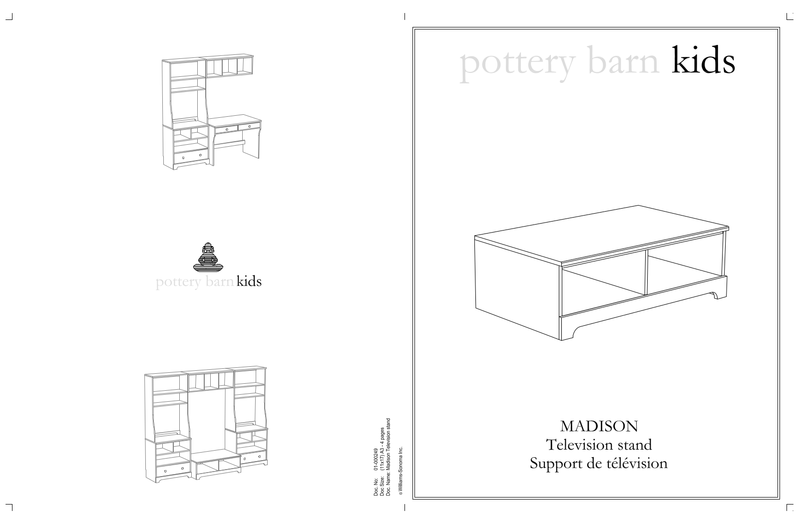 Pottery Barn Madison Tv Stand Component Assembly Instruction