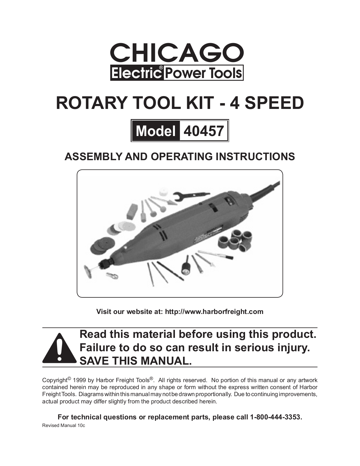 Chicago Electric 40457 User Manual