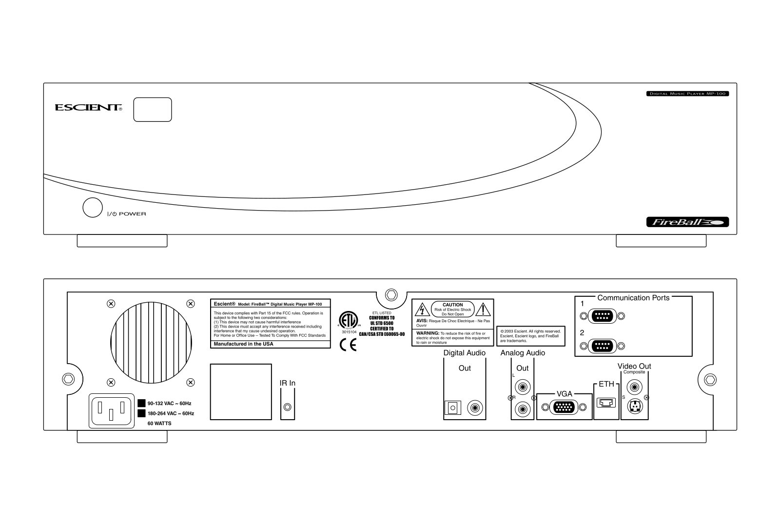 Escient Fireball MP-100 Owners manual