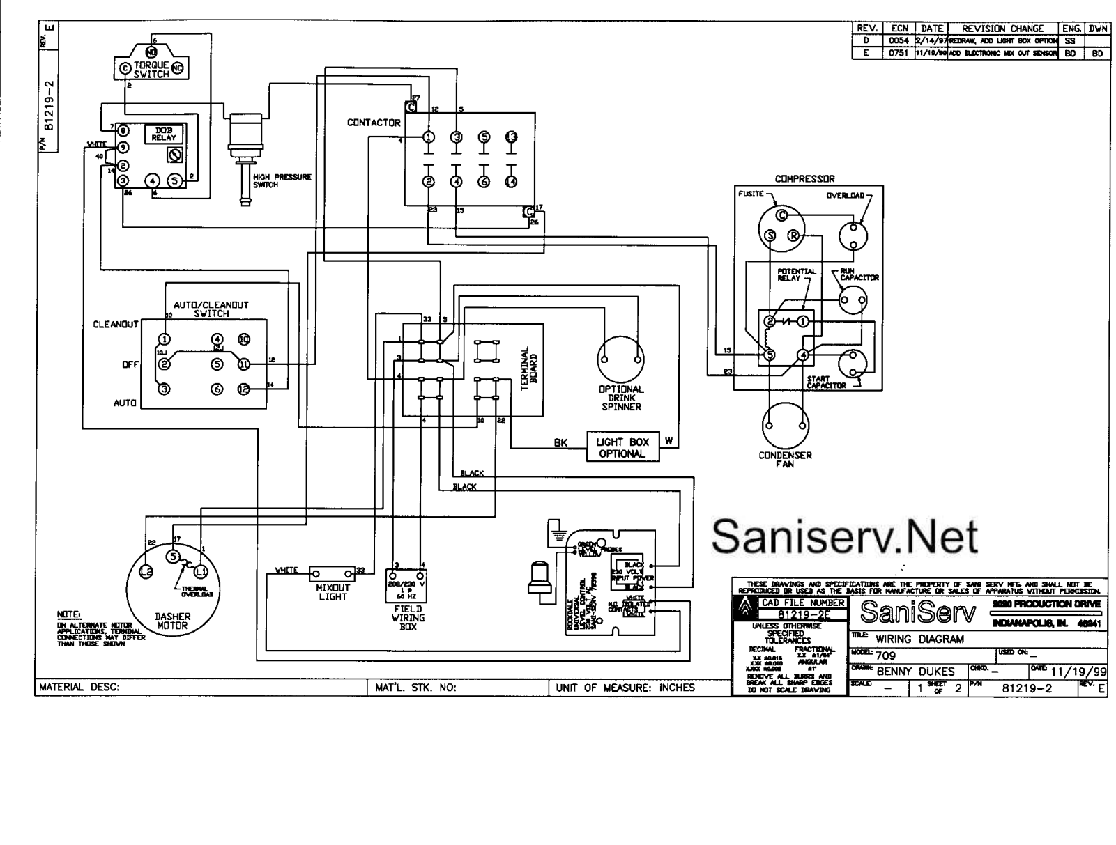 SaniServ 714 Parts Diagram