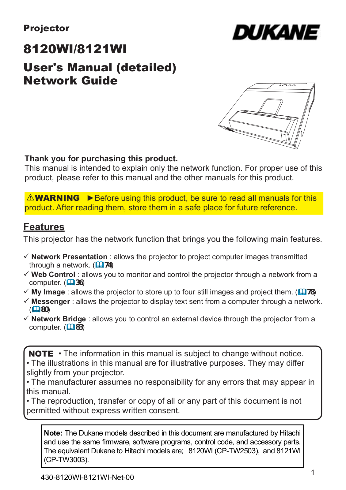 Dukane 8121WIM, 8121WI User Manual