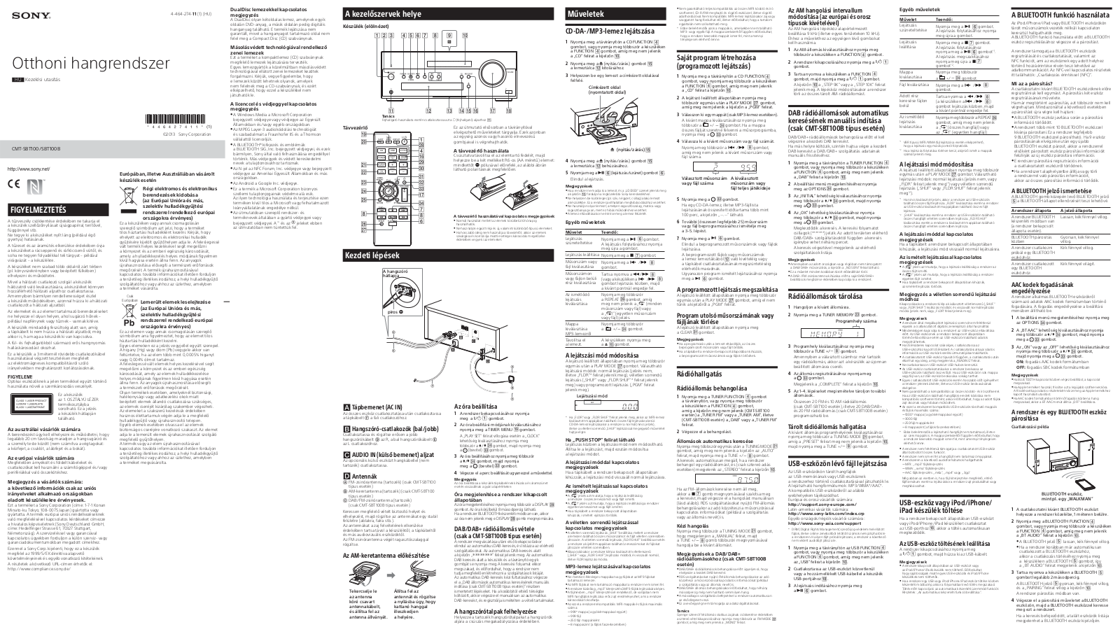 Sony CMT-SBT100B User Manual