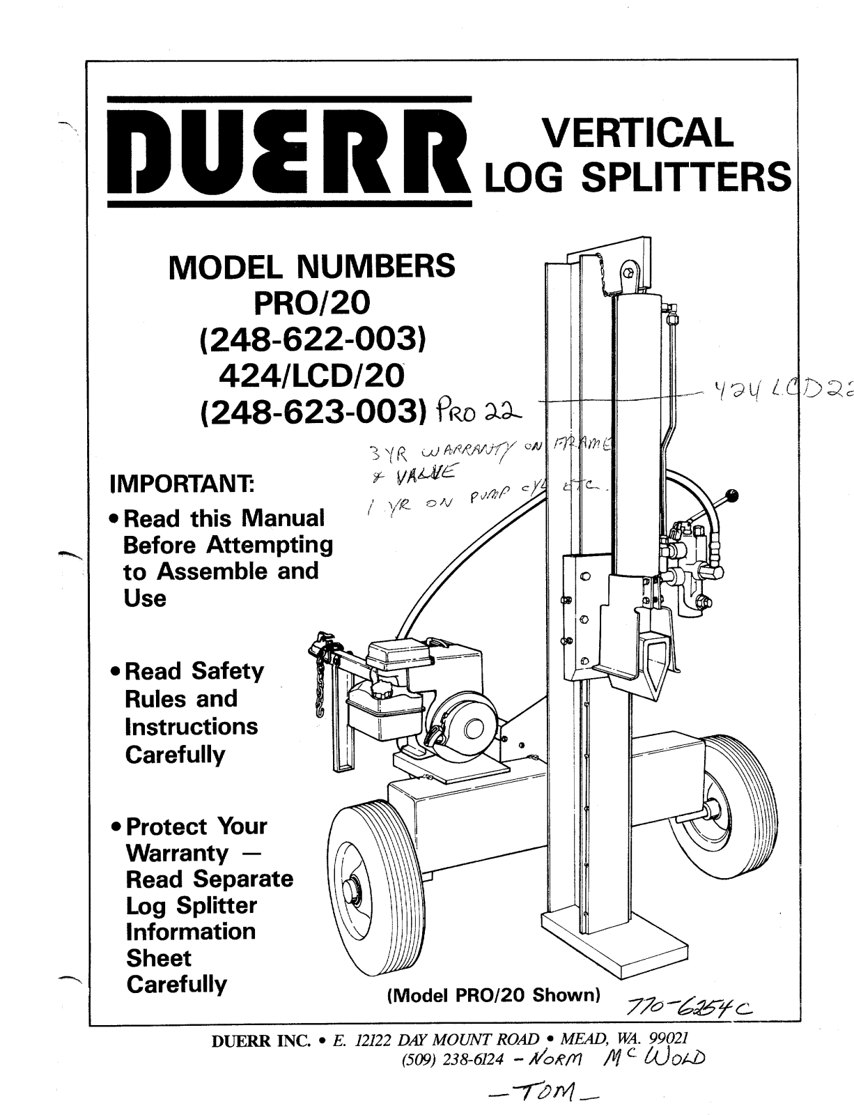 MTD 248-622-003 User Manual