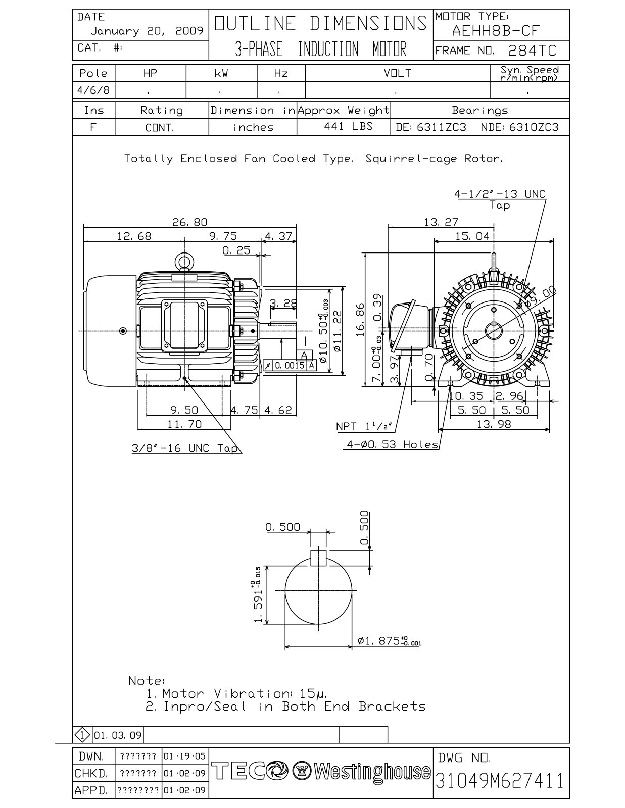 Teco HB0156C Reference Drawing