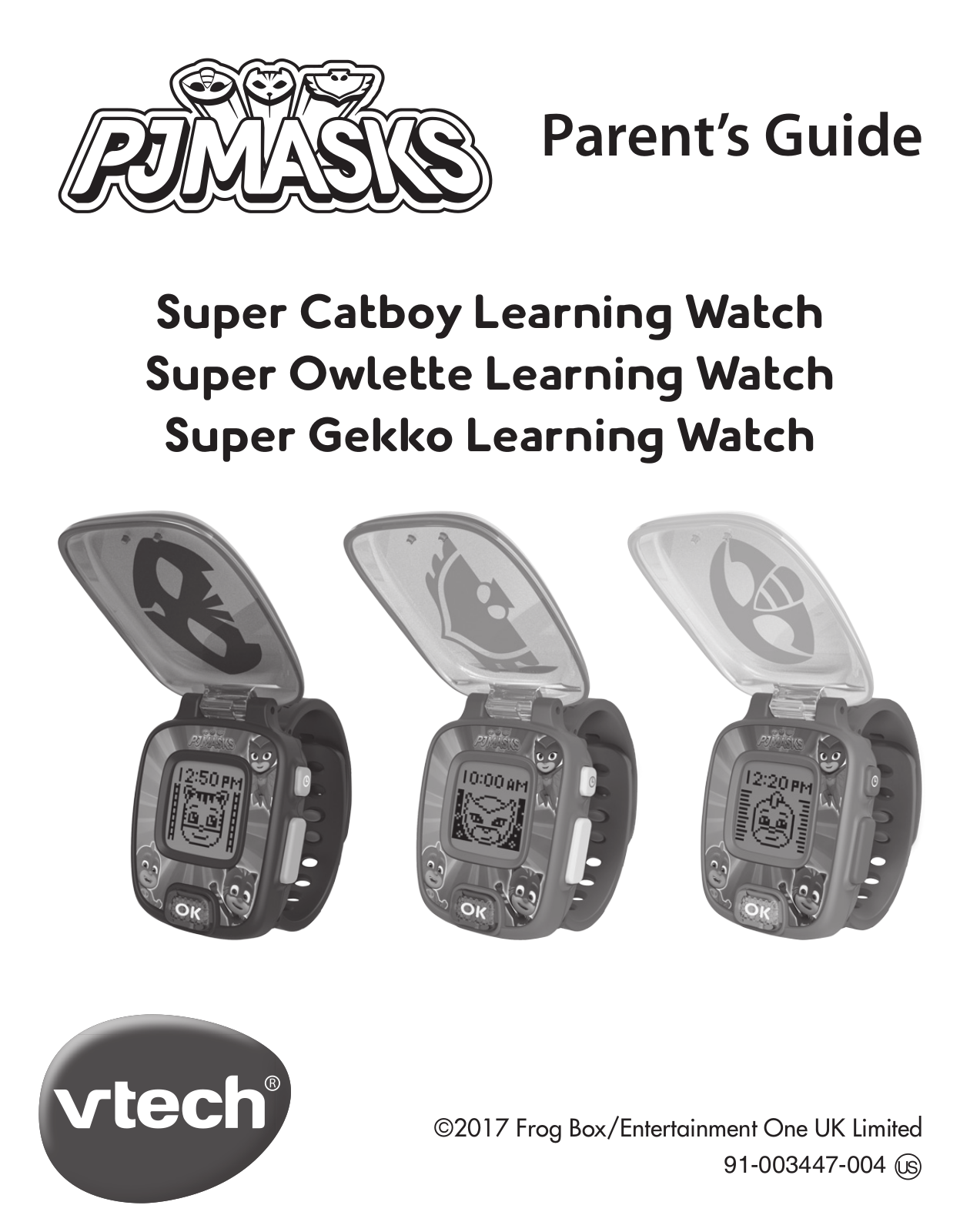 vtech PJ Masks Super Learning Watch User Manual