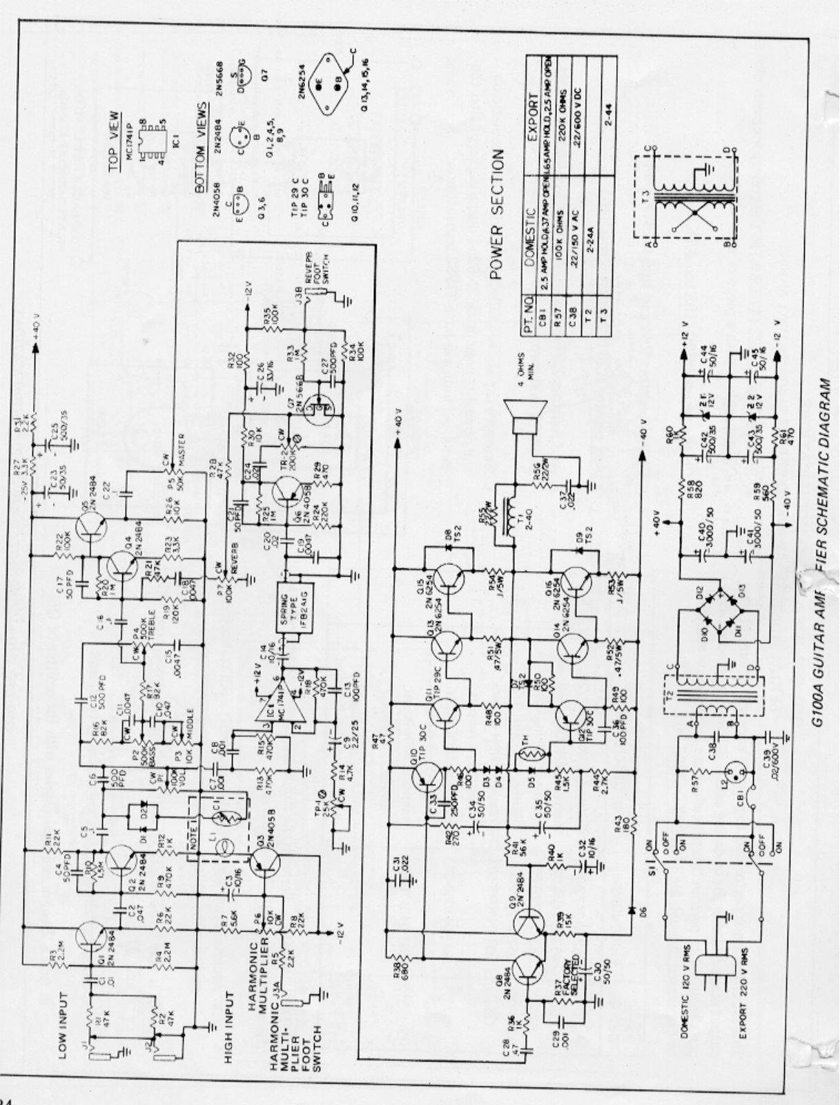 Gibson g100a schematic