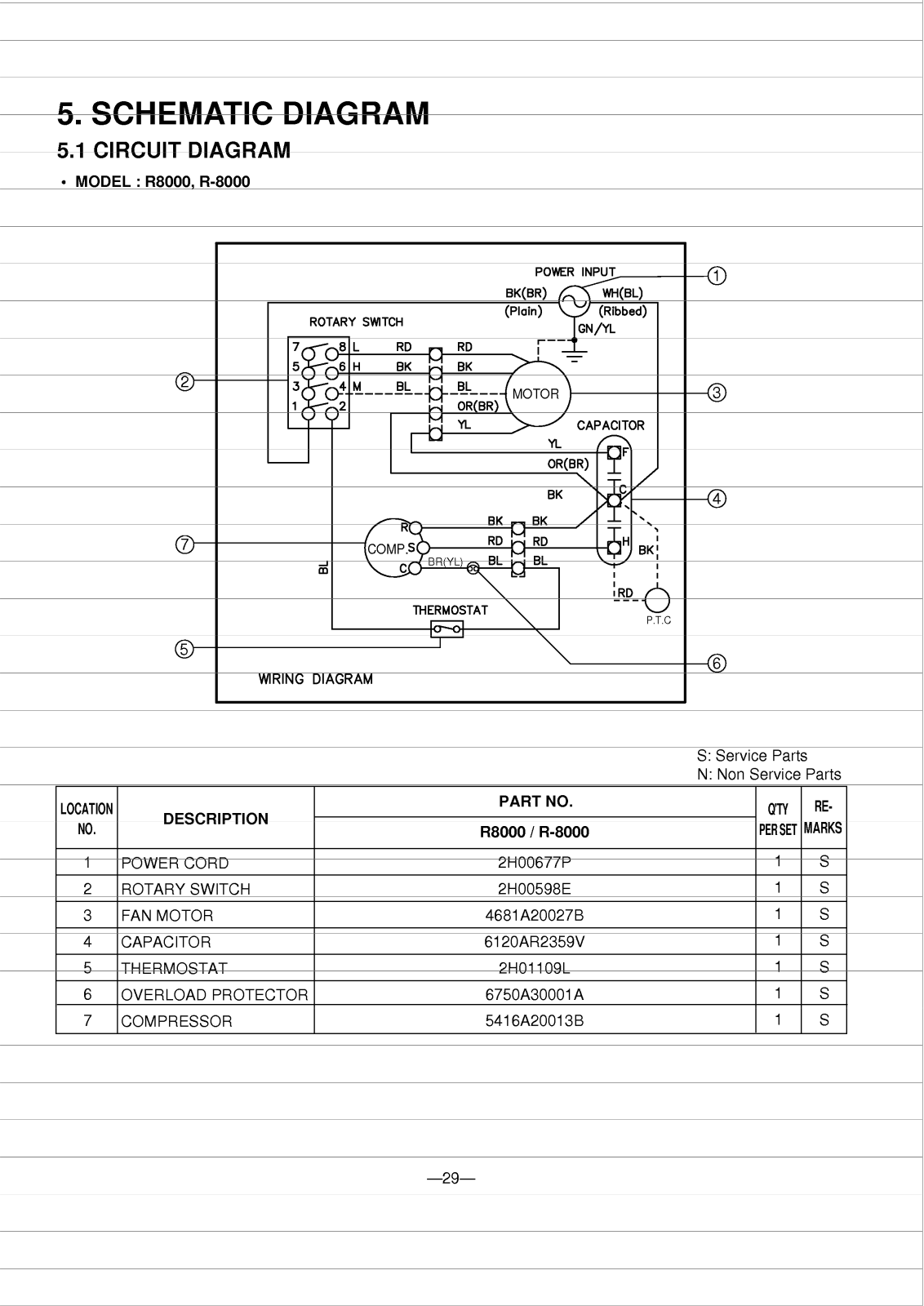 Goldstar Wr-8010 Wiring Diagram