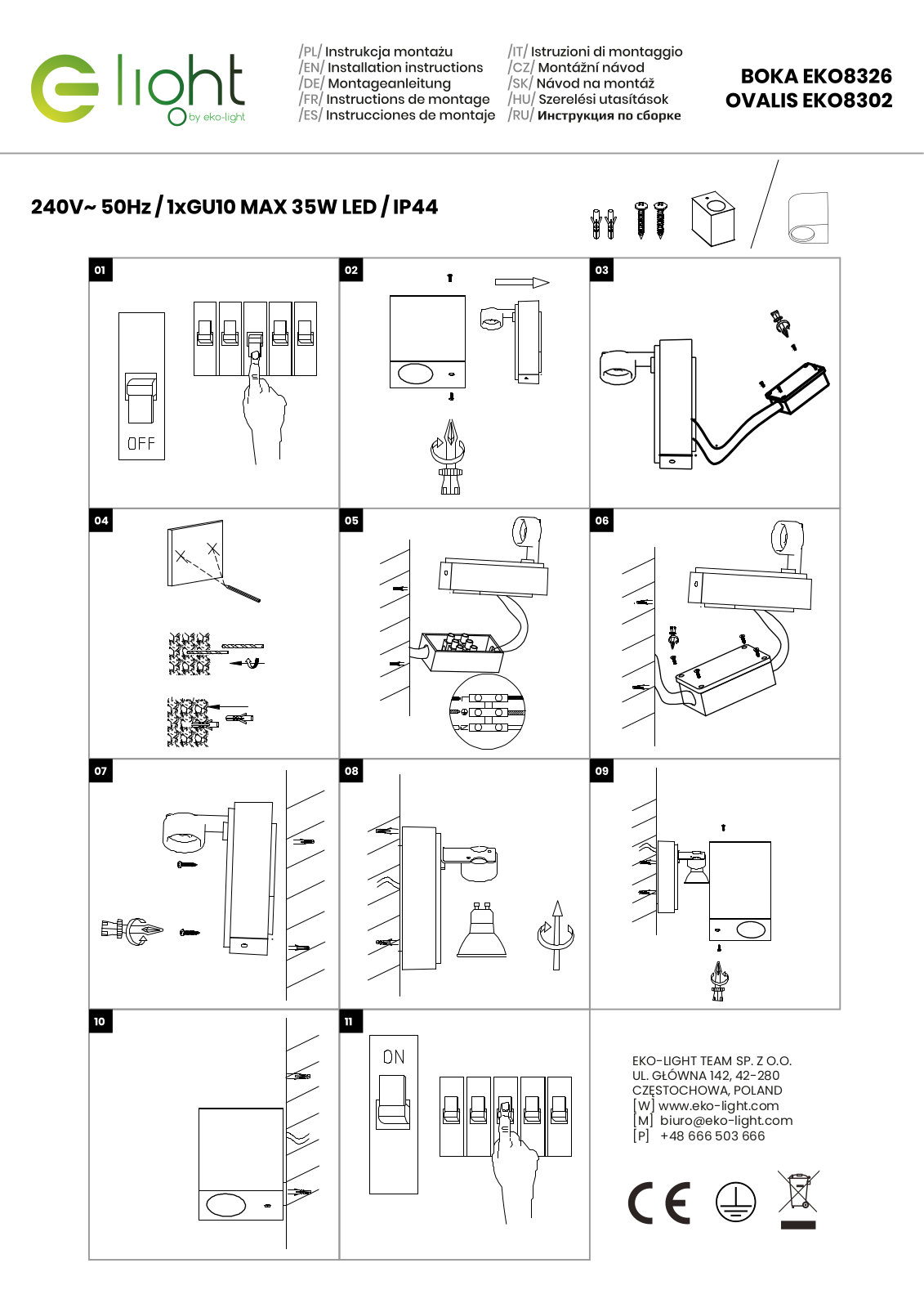 Elight EKO8326, EKO8302 User guide - ManualMachine.com