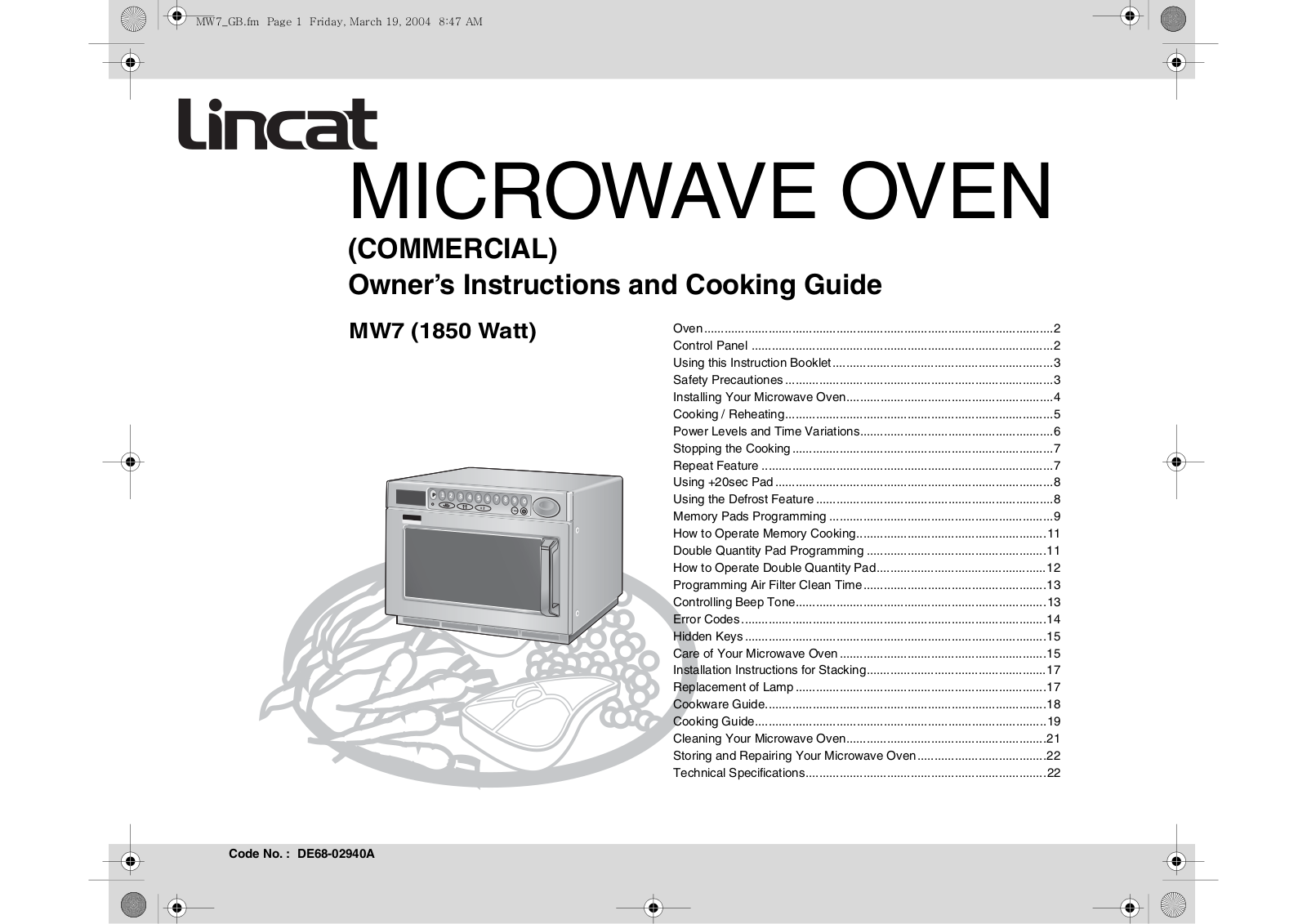 Samsung MW7 User Manual