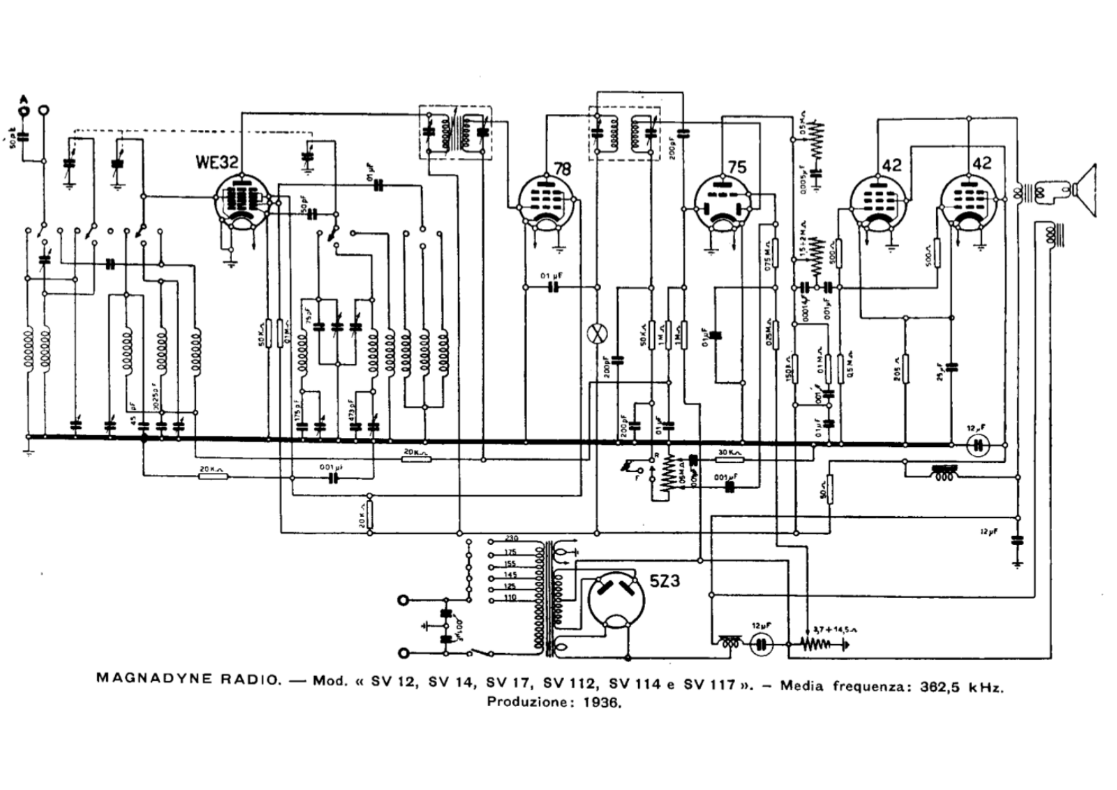 Magnadyne sv12, sv14 schematic