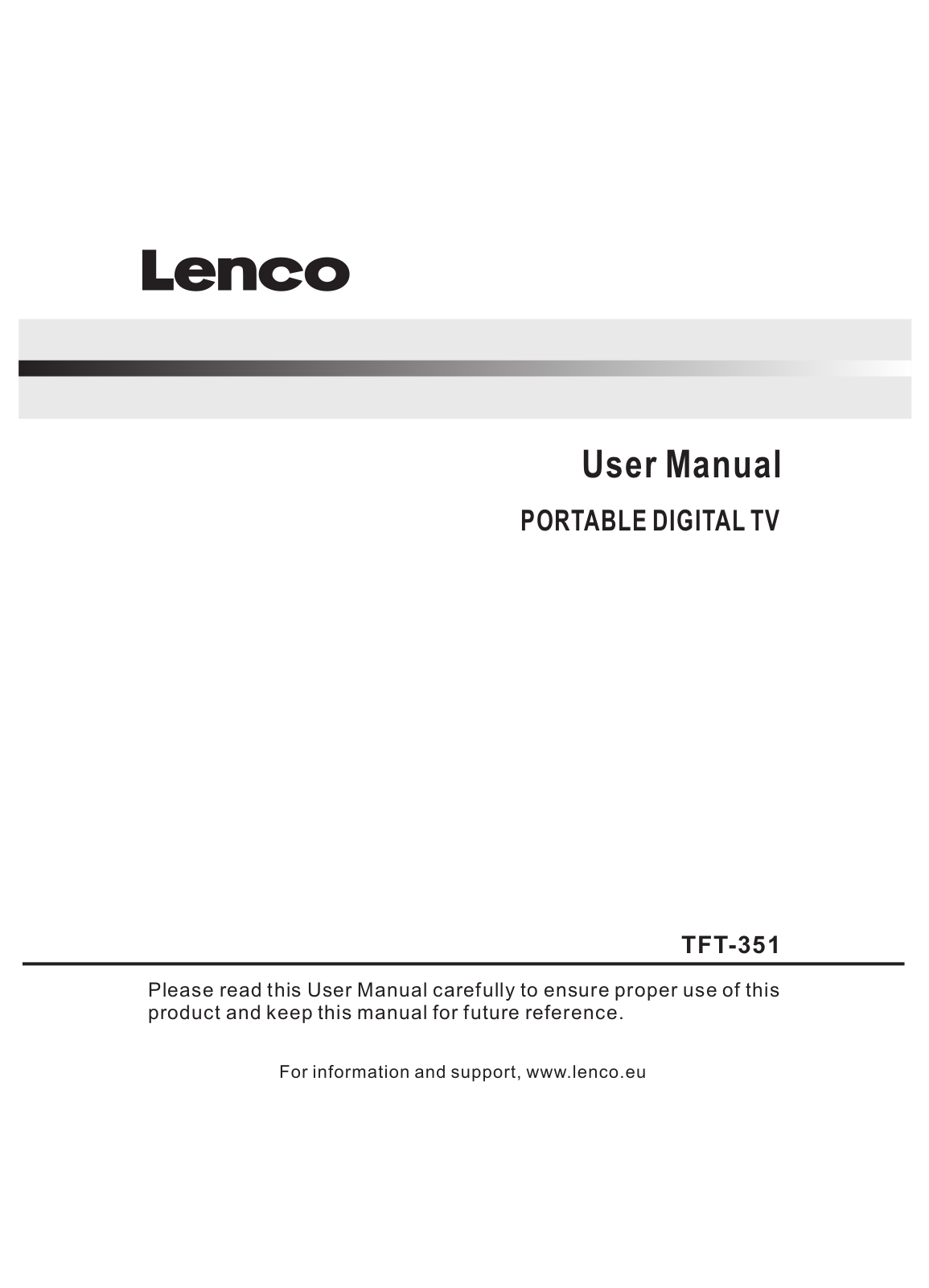 Lenco TFT-351 User Manual