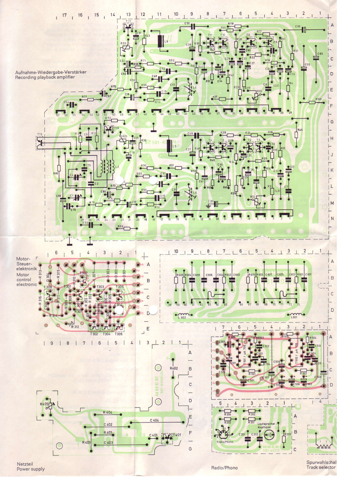 Uher 4200 Report Stereo IC Schematic