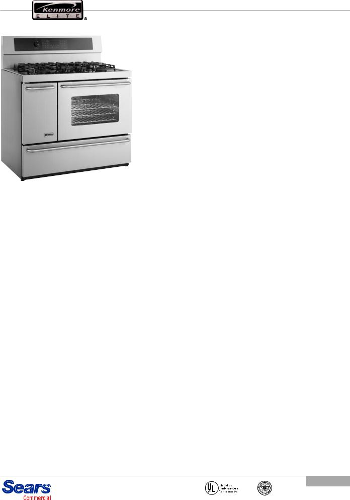Kenmore 22-75603 Specifications