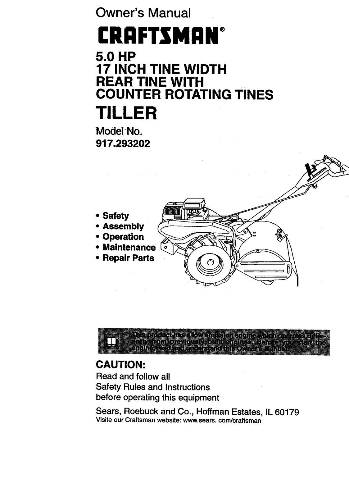 Craftsman 917293202 Owner’s Manual