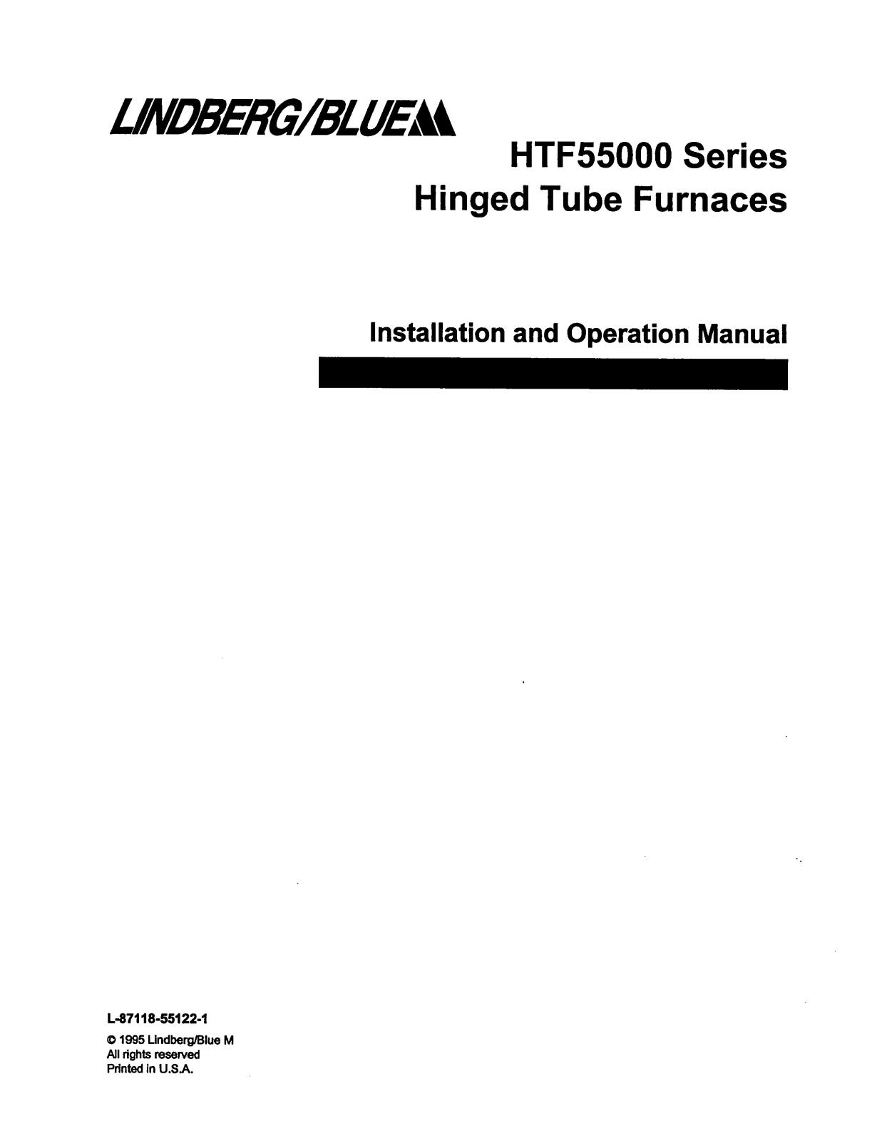 Thermo Scientific Lindberg HTF55122A, HTF55667C, HTF55322A, HTF55347C, HTF55322C Instruction Manual