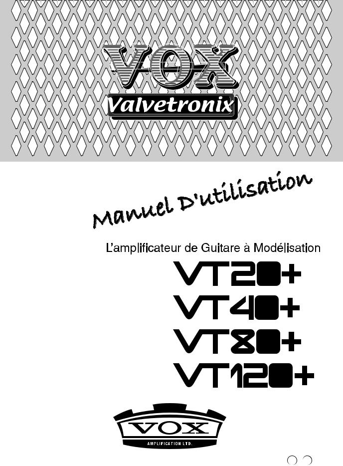 VOX VT120, VT20, VT40, VT80 User Manual
