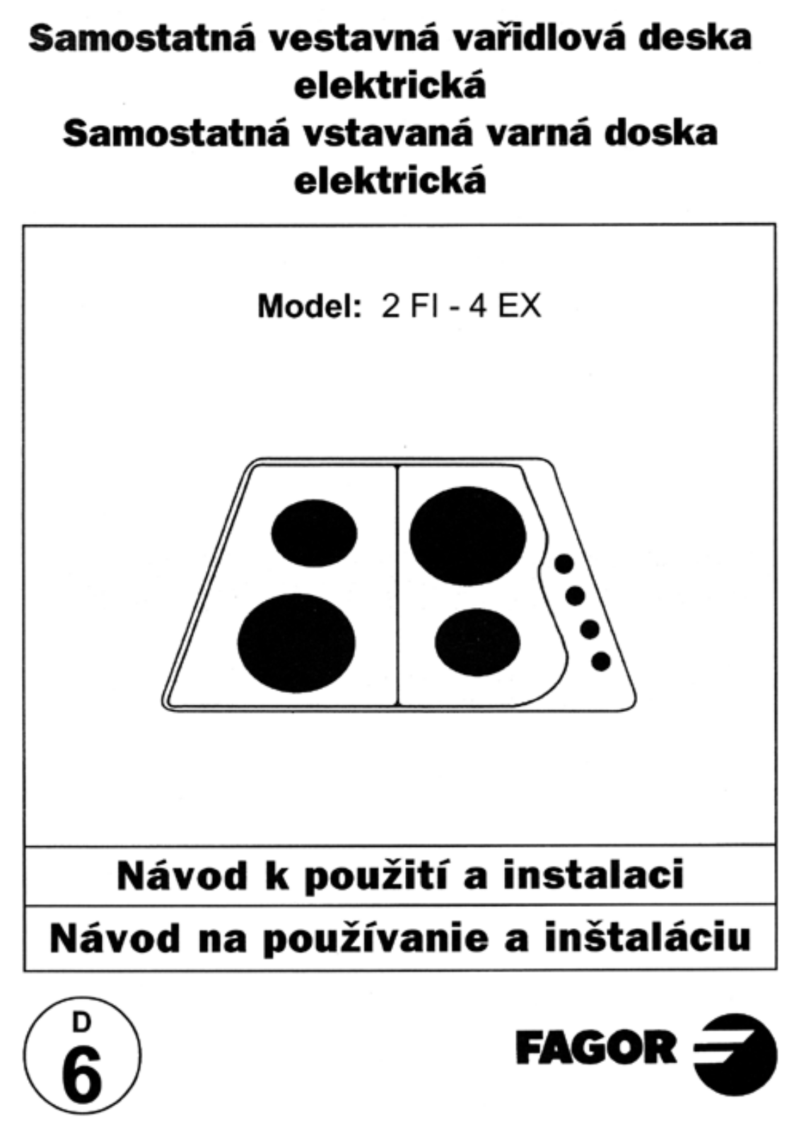 Fagor 2FI-4E X User Manual