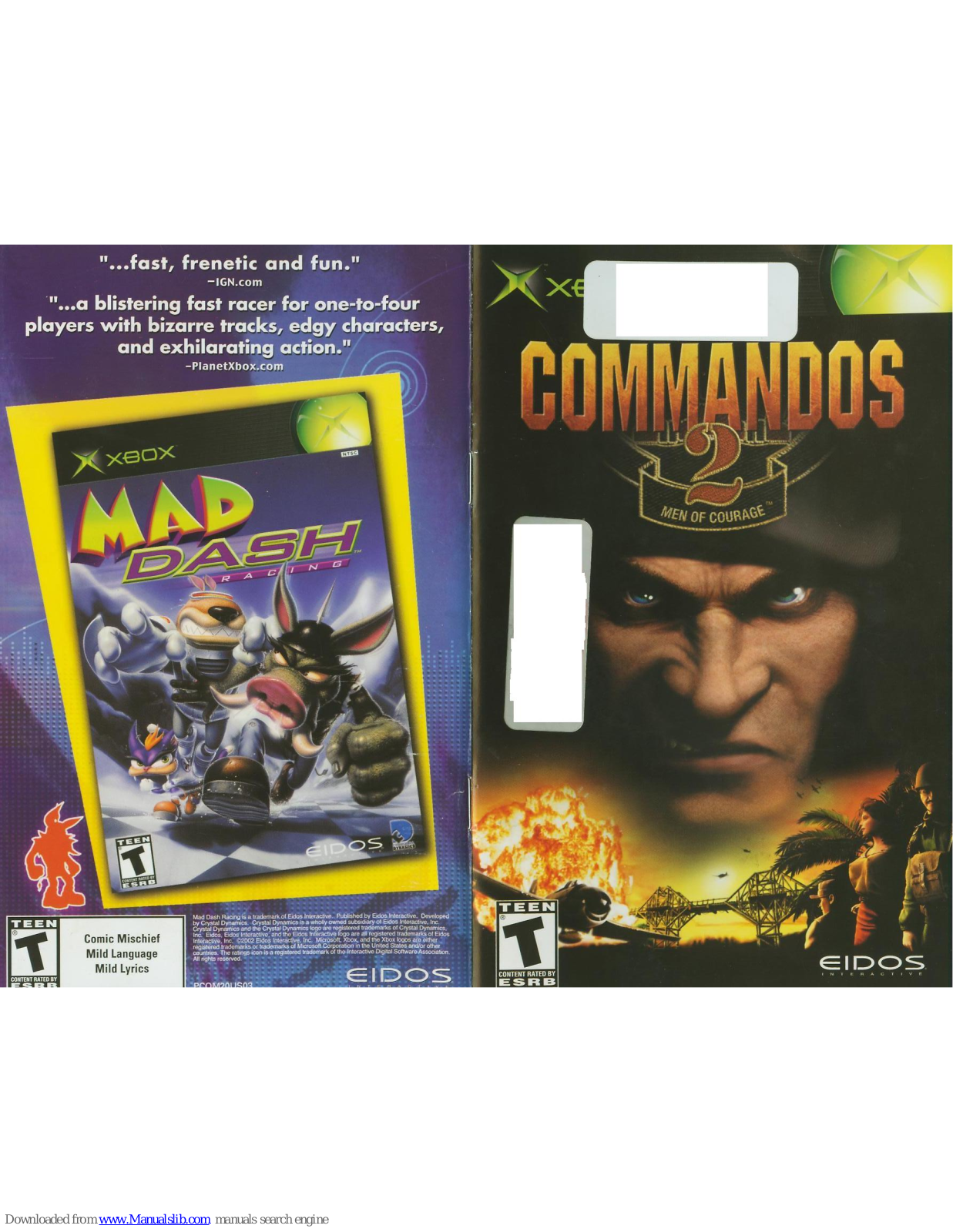 Eidos COMMANDOS 2, COMMANDOS 2 Men of Courage User Manual