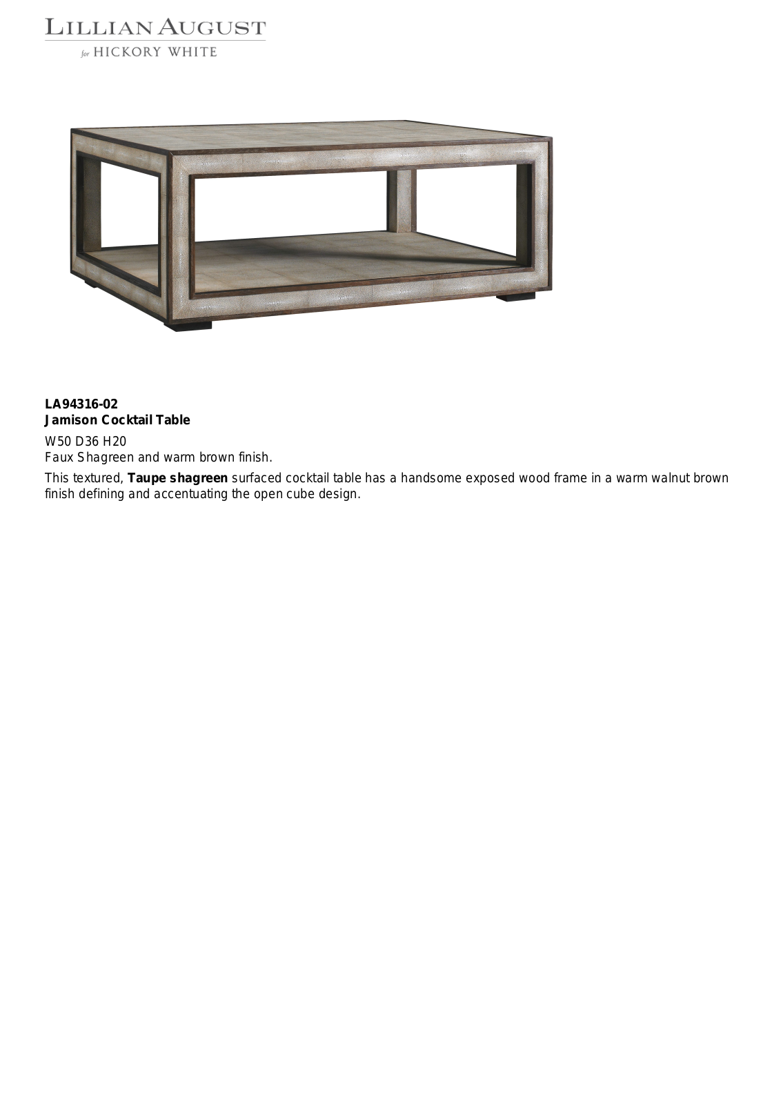 Lillian August PCFE2102 Specifications - ManualMachine.com