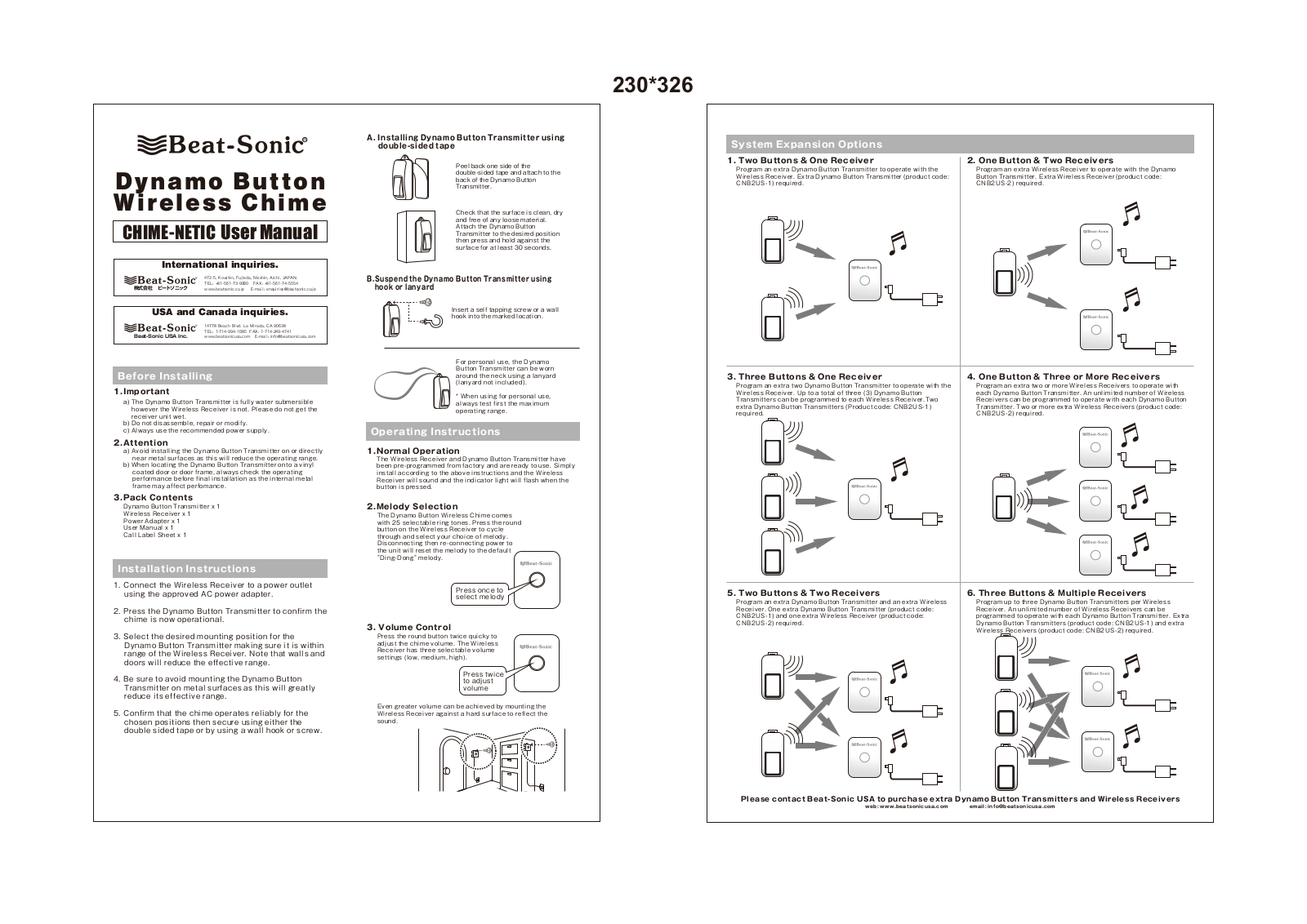 Beat Sonic S27870000 User Manual