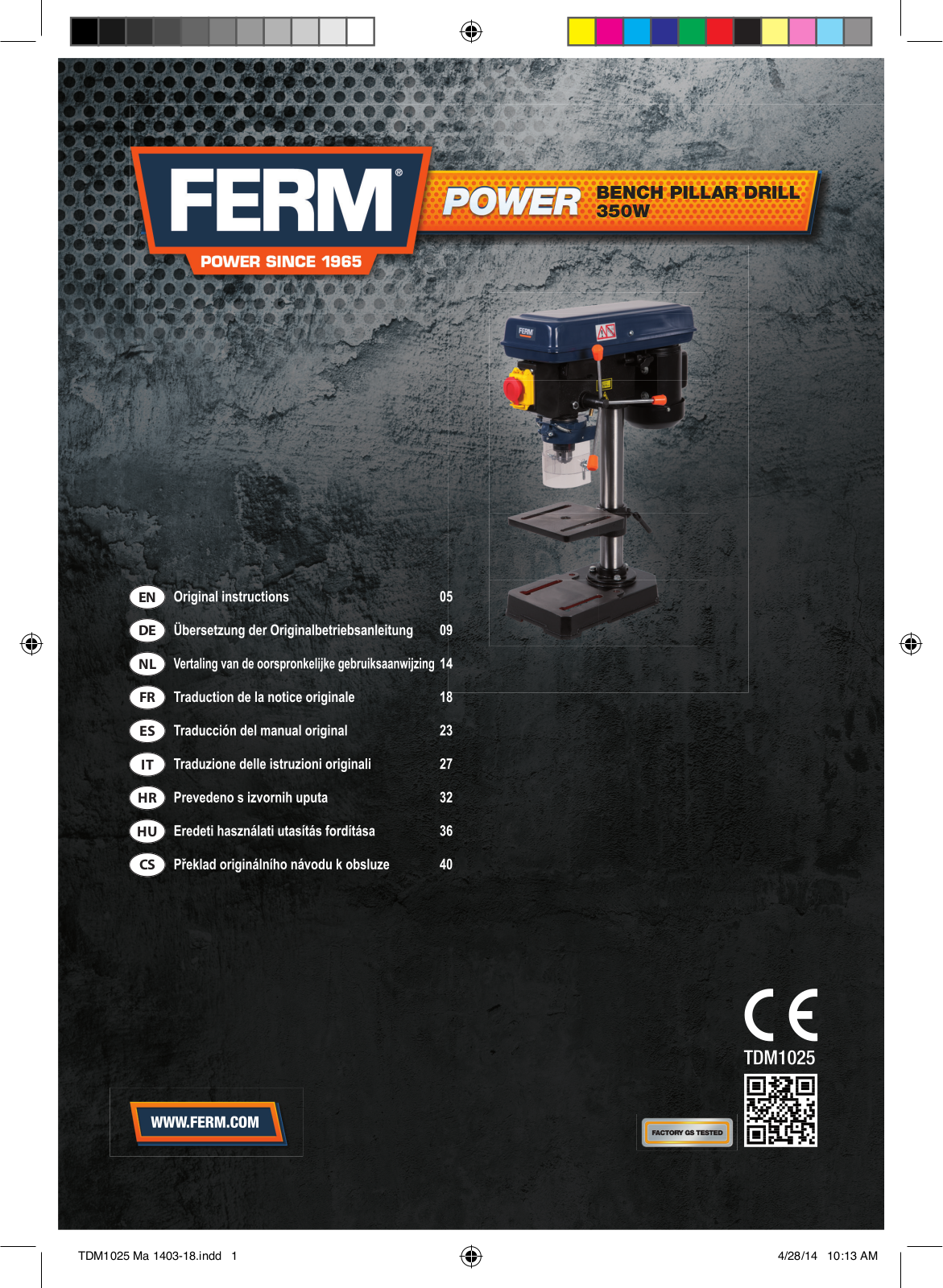 Ferm TDM1025 User guide