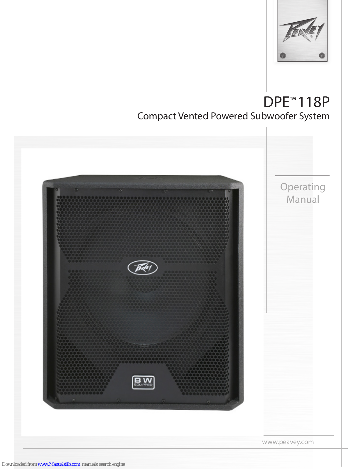 Peavey DPE118P Operating Manual