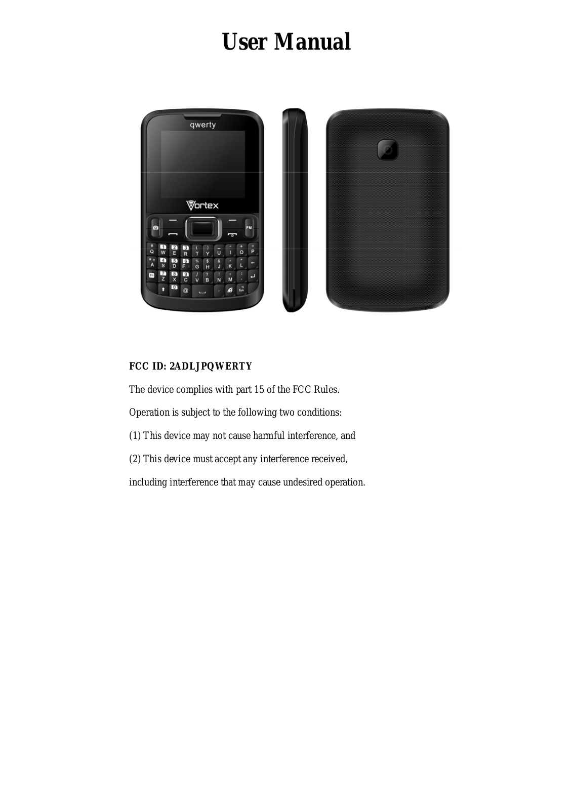 X Wireless QWERTY User Manual