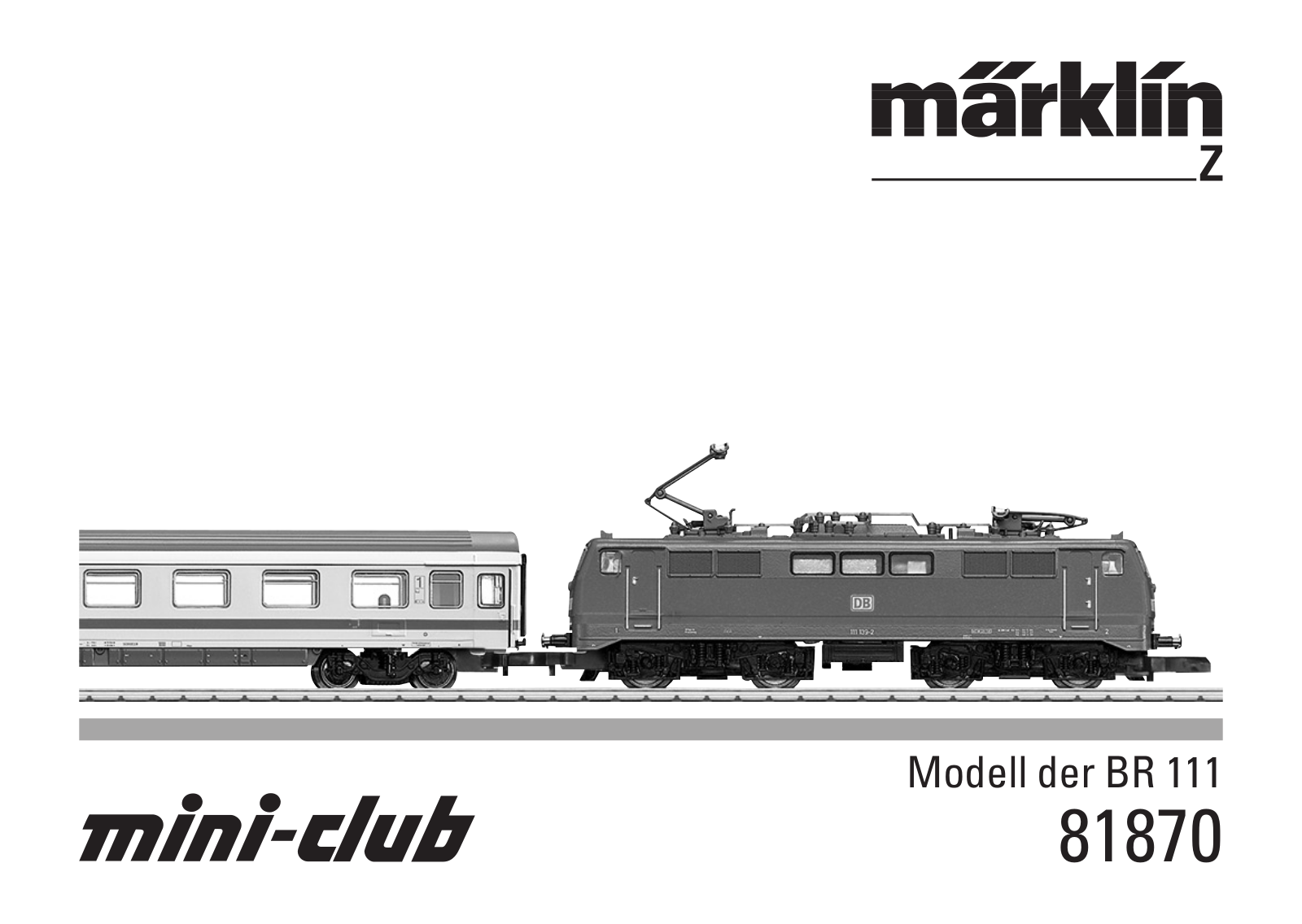 Märklin 81870 User manual - ManualMachine.com