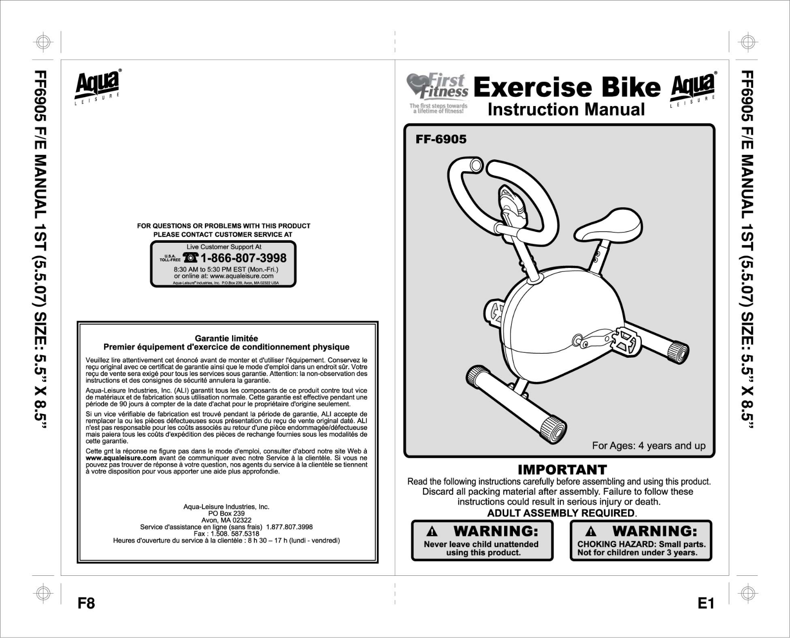 Aqua Leisure FF-6905 User Manual