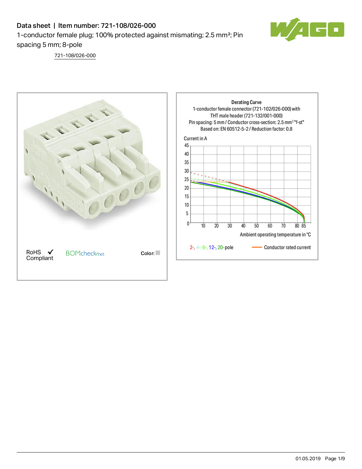 Wago 721-108/026-000 Data Sheet