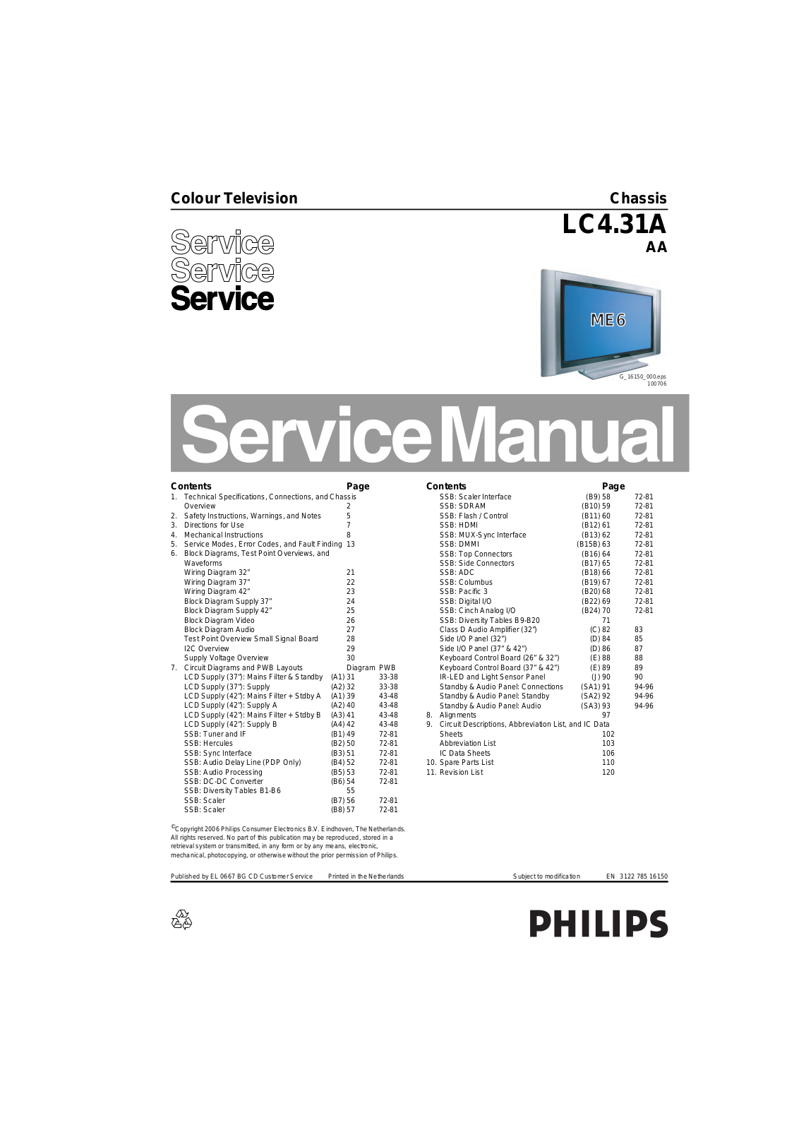 Philips LC4.31A AA Schematic