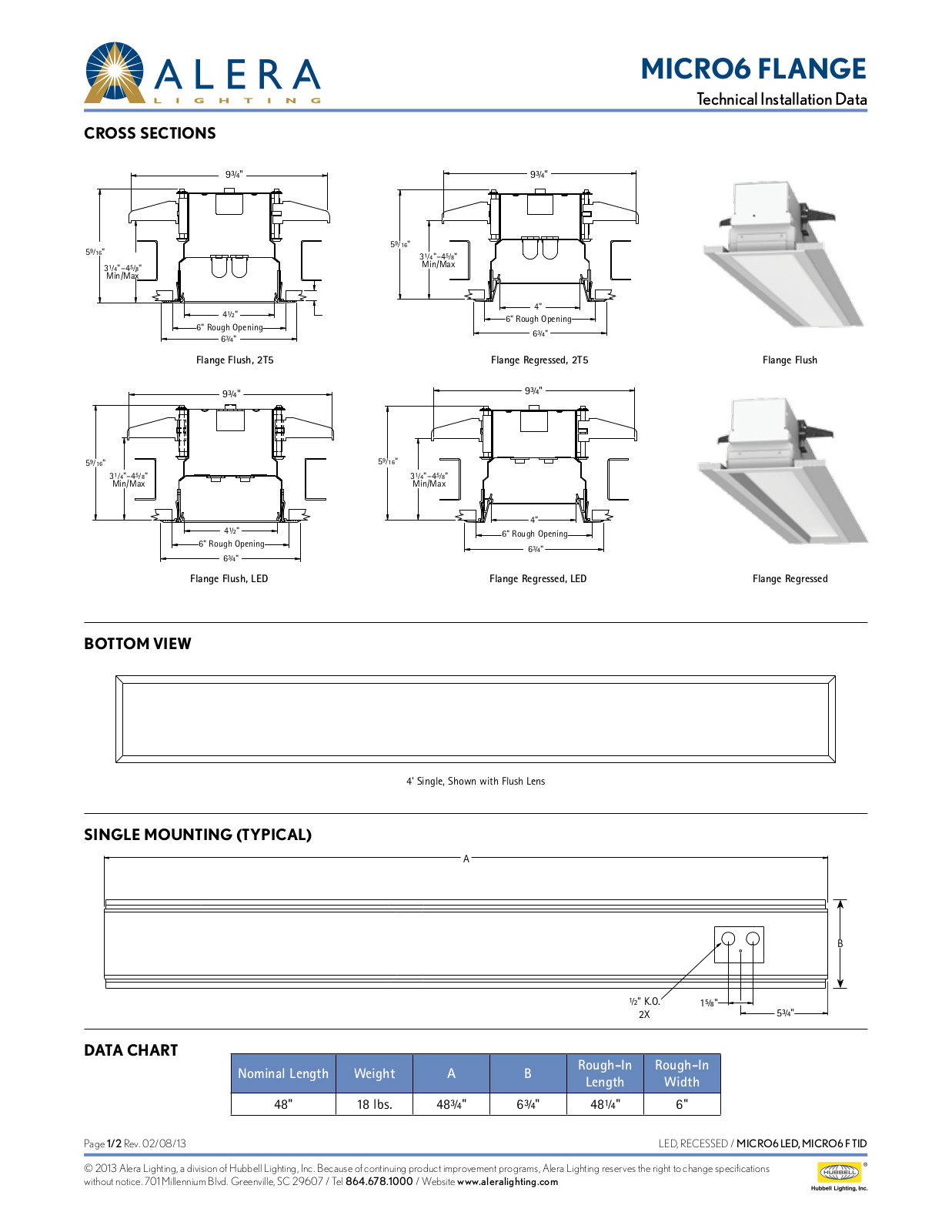 Alera Lighting LM6R F User Manual