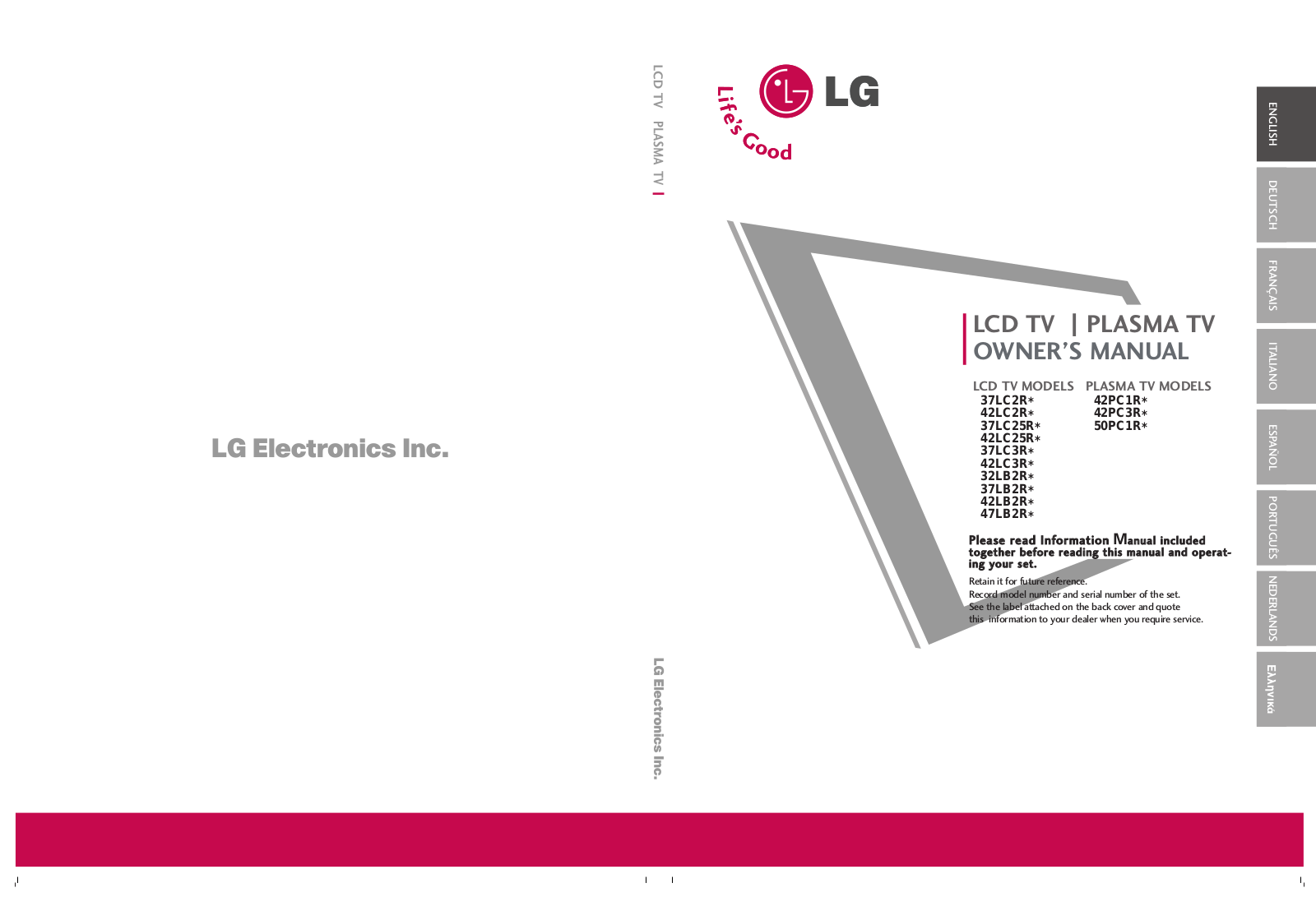 LG 37LC2RA Owner's Manual