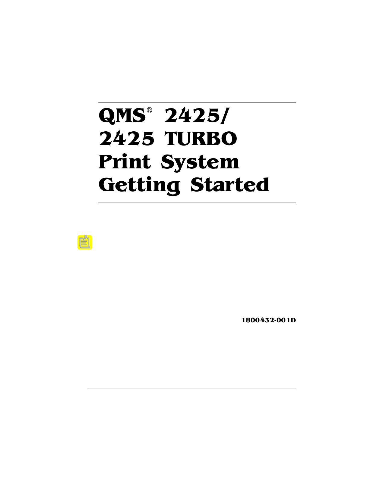 KONICA MINOLTA QMS 2425 Turbo Getting Started Guide