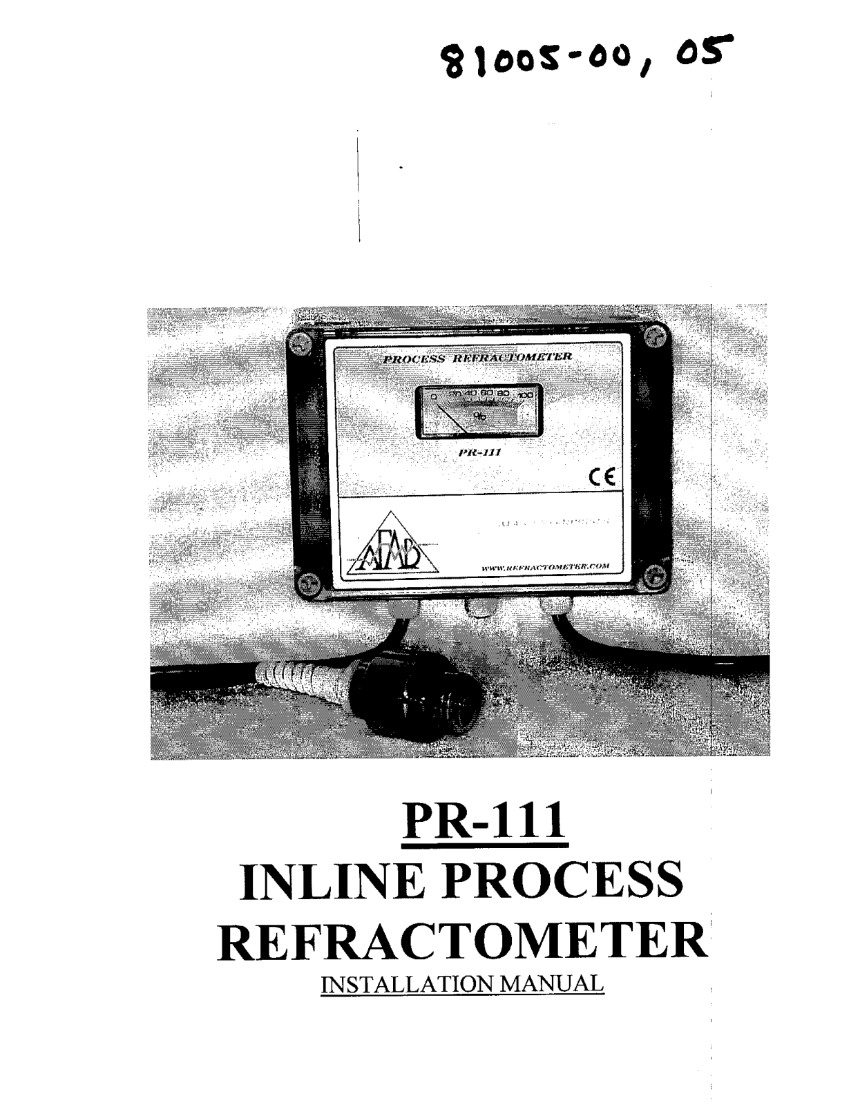 Afab PR-111 Instruction Manual