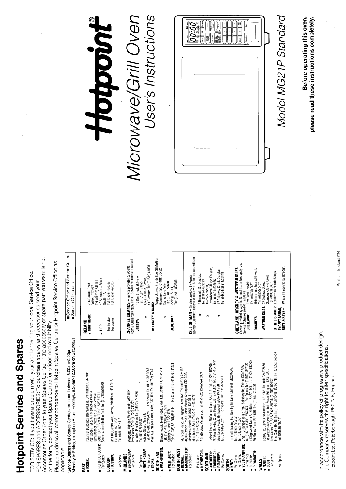 Hotpoint-Ariston HBMG21 User Manual