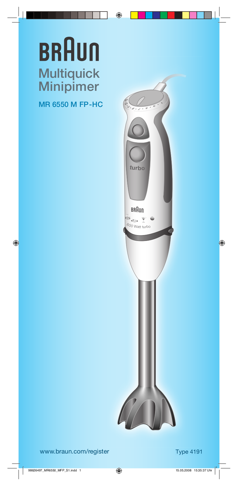 BRAUN MR6550 M FP HC User Manual