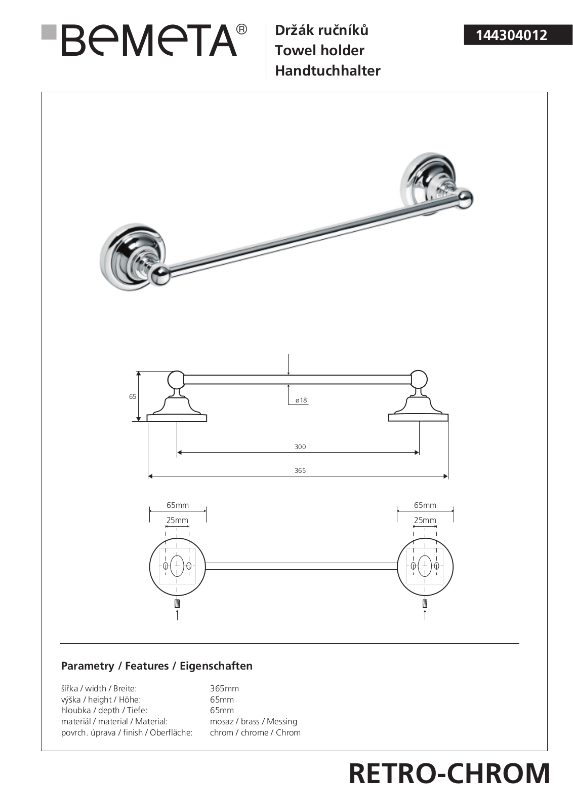 Bemeta RETRO - BRONZ 144304012 User guide - ManualMachine.com