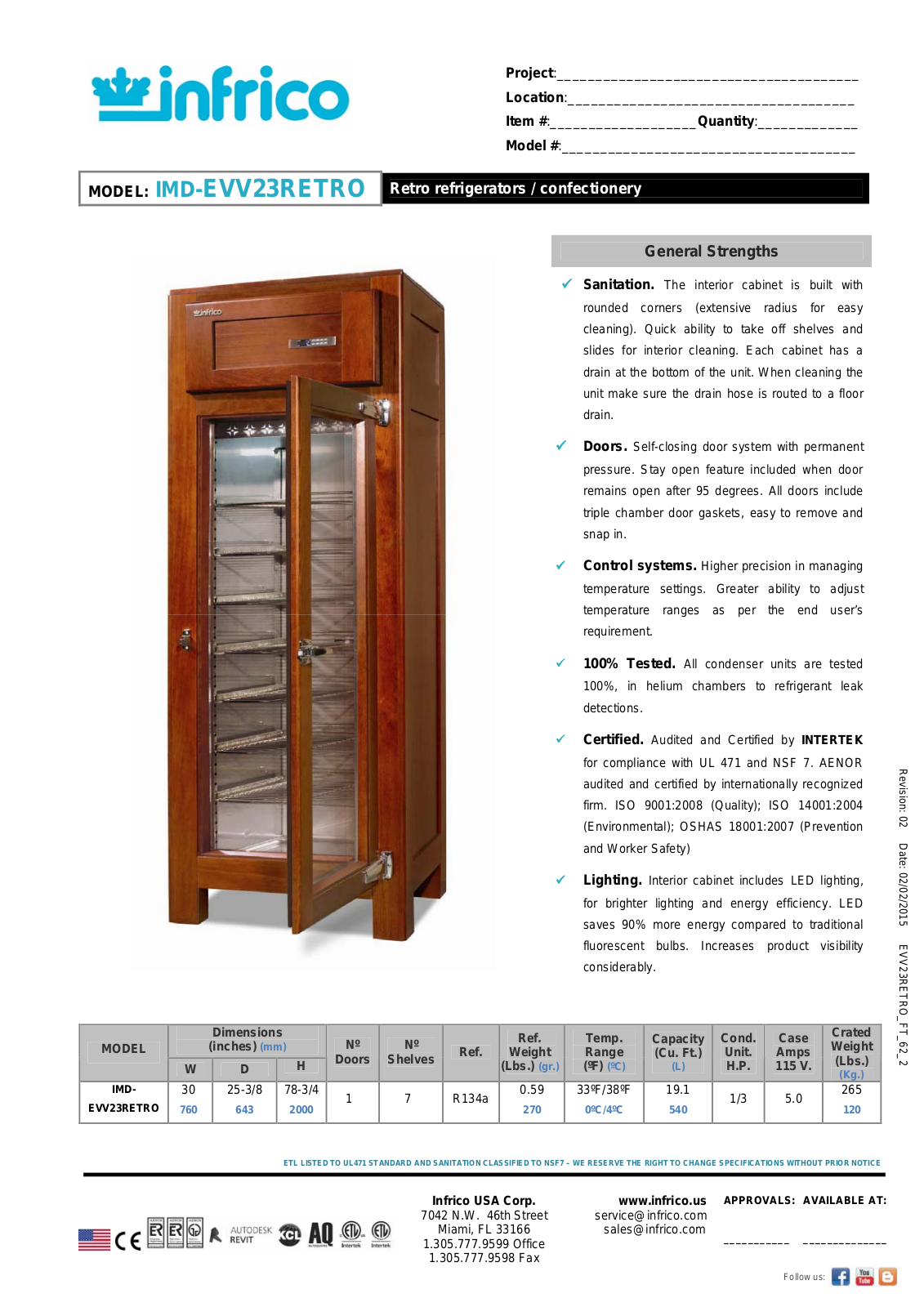 Infrico IMD-EVV23RETRO User Manual