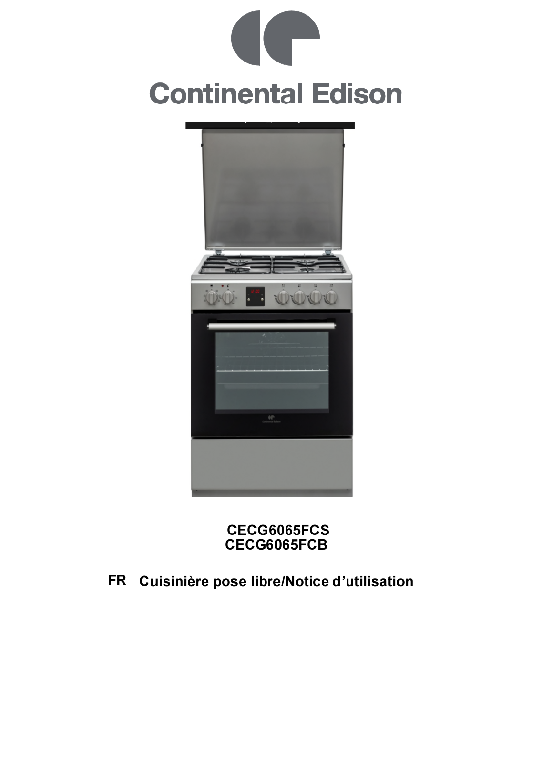 Continental edison CECG6065FCB, CECG6065FCS User Manual