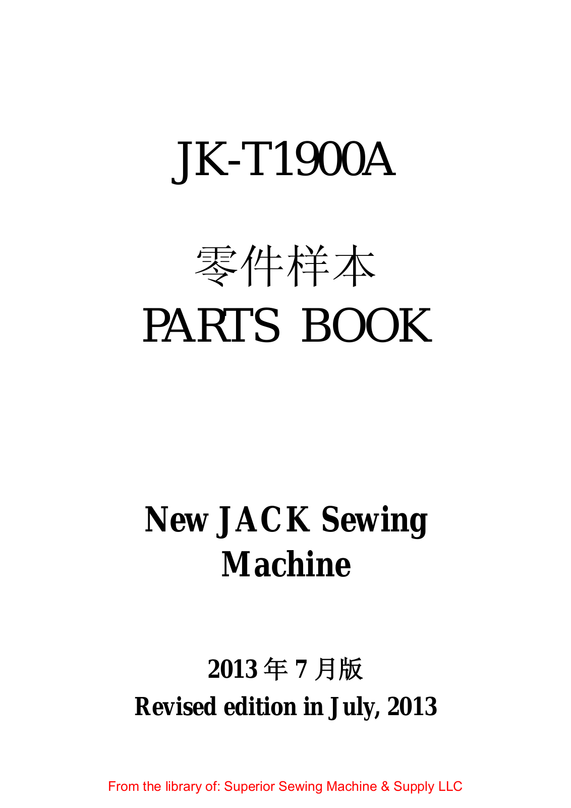 Jack JK-T1900A Manual
