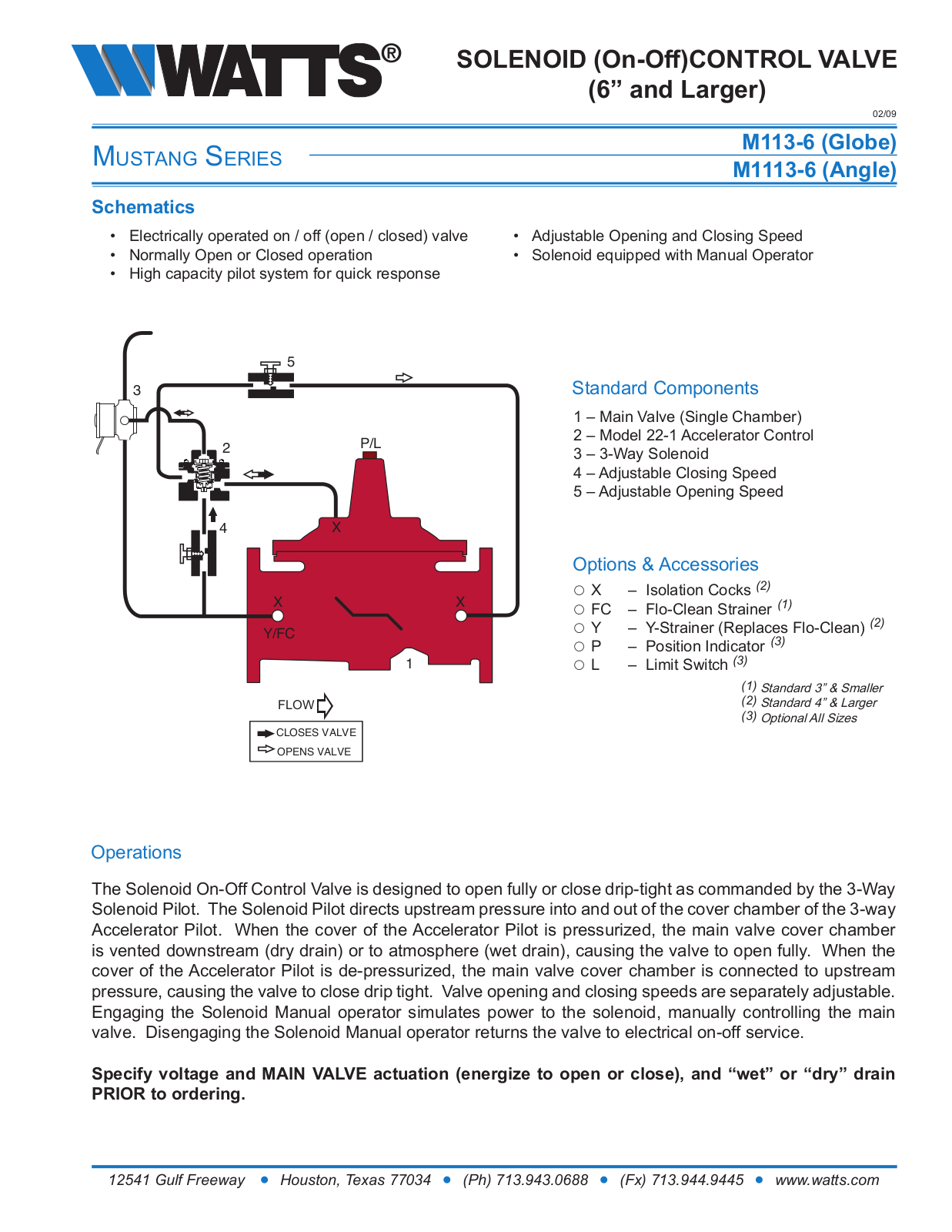 Watts M1113-6 User Manual