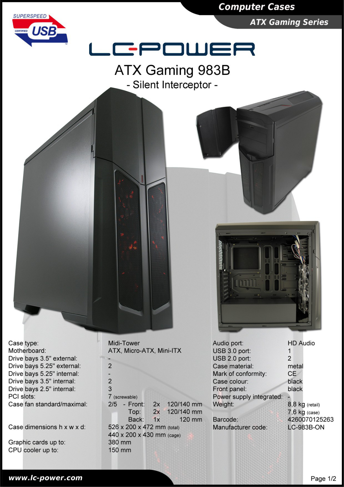 LC-Power LC-983B-ON User Manual