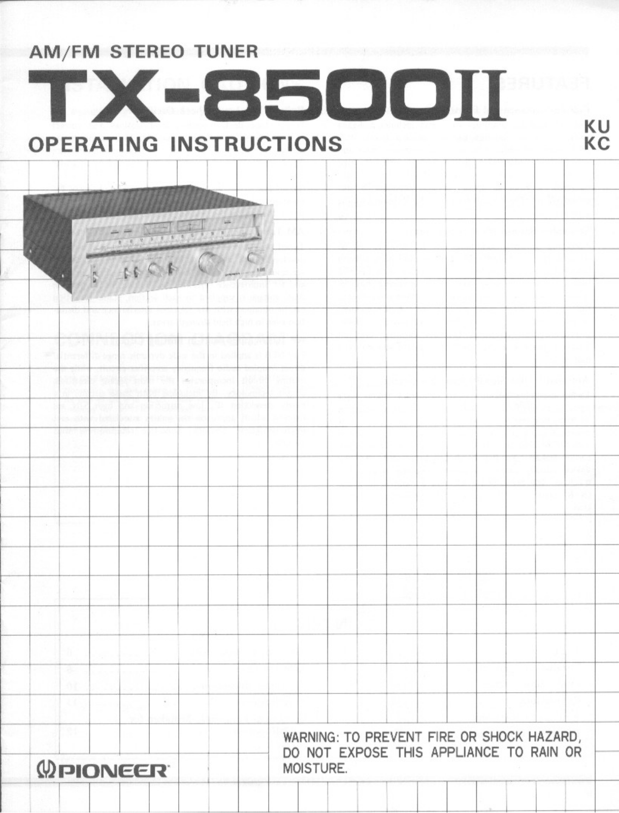 Pioneer TX-8500-II Owners Manual