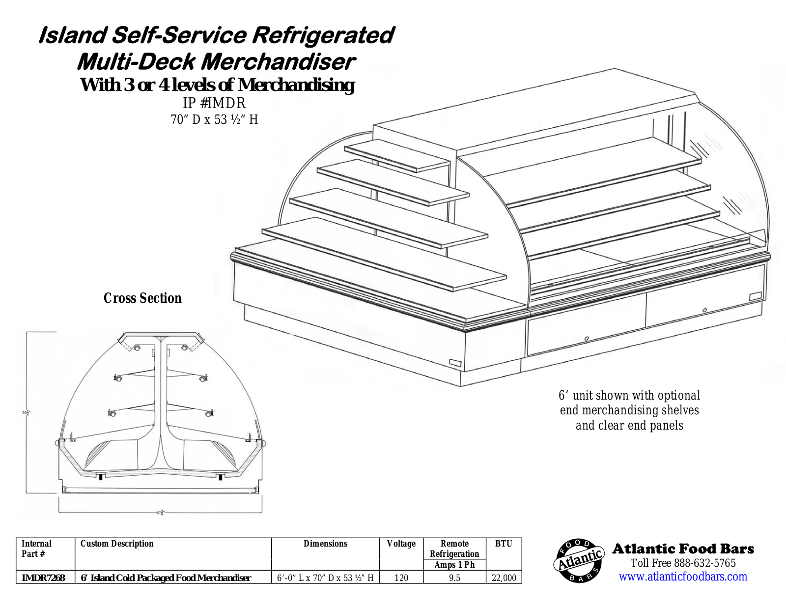 Atlantic Food Bar IMDR7268 User Manual