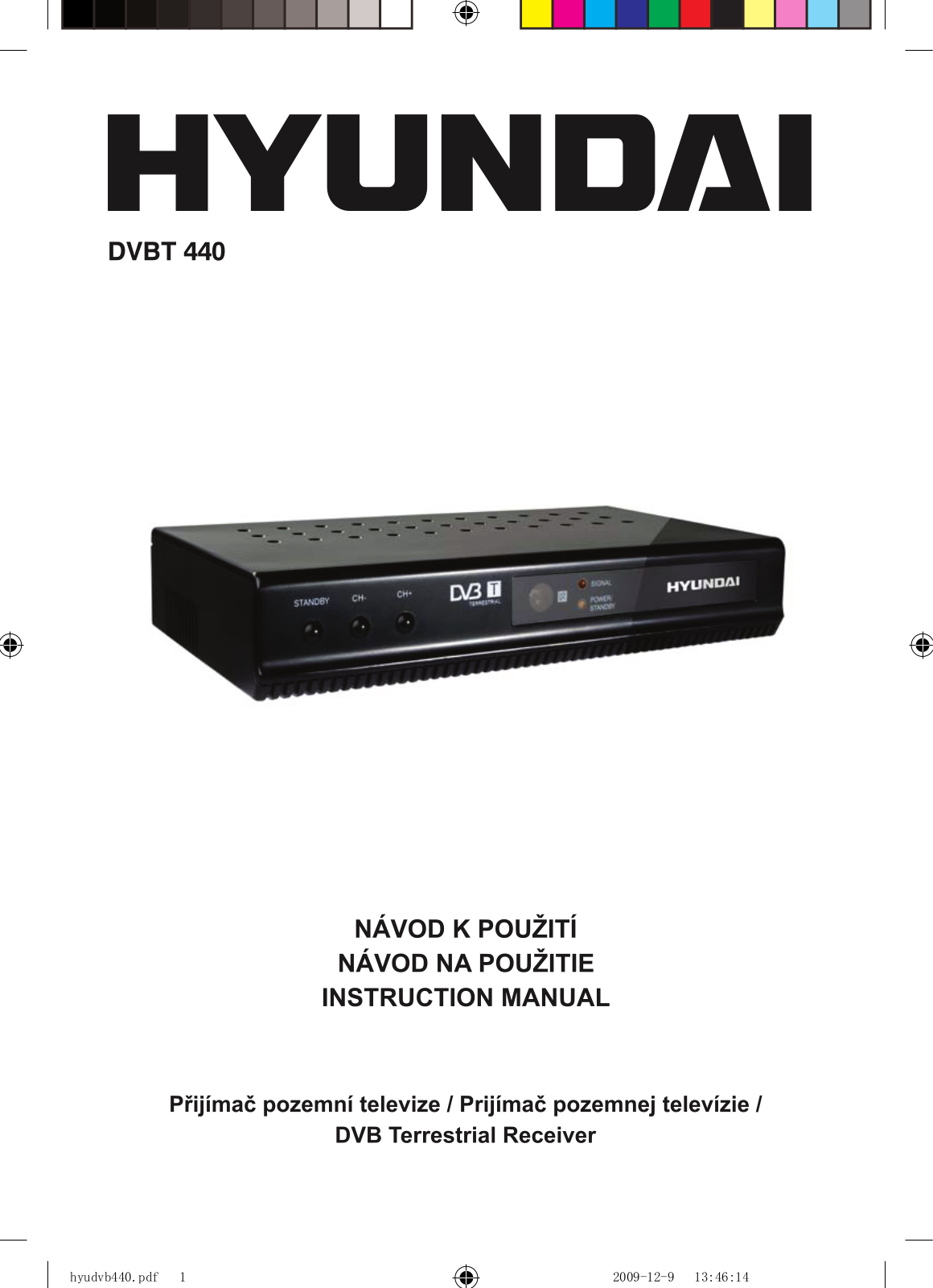 Hyundai DVBT 440 User Manual