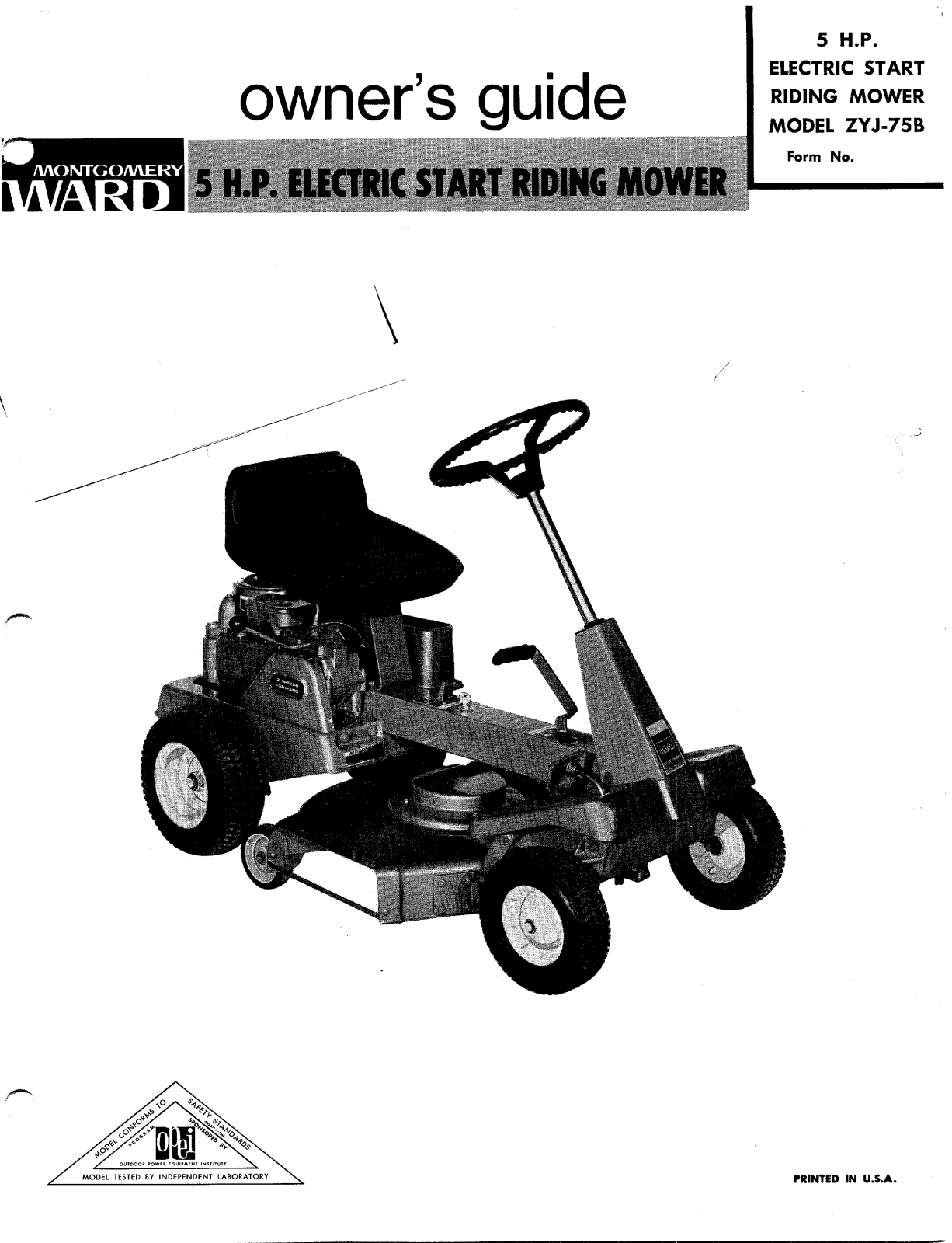 montgomery ward ZYJ75B owners Manual